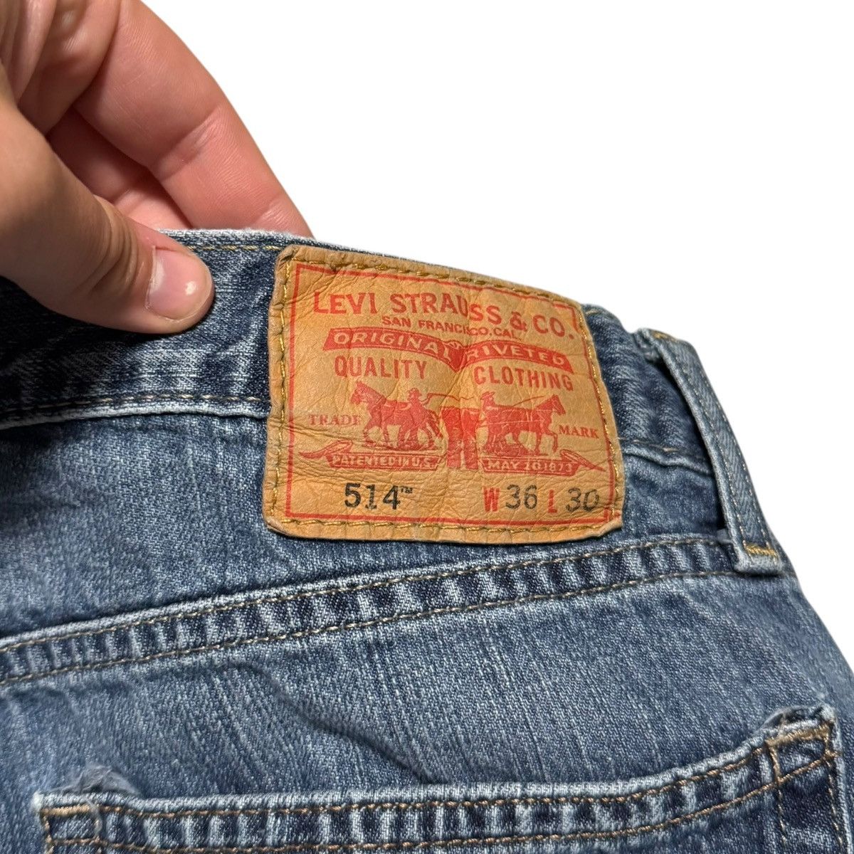 Levi's Levi's 514 Slim Straight 100% Cotton Denim Jeans Men's 36x30 Size US 36 / EU 52 - 4 Thumbnail