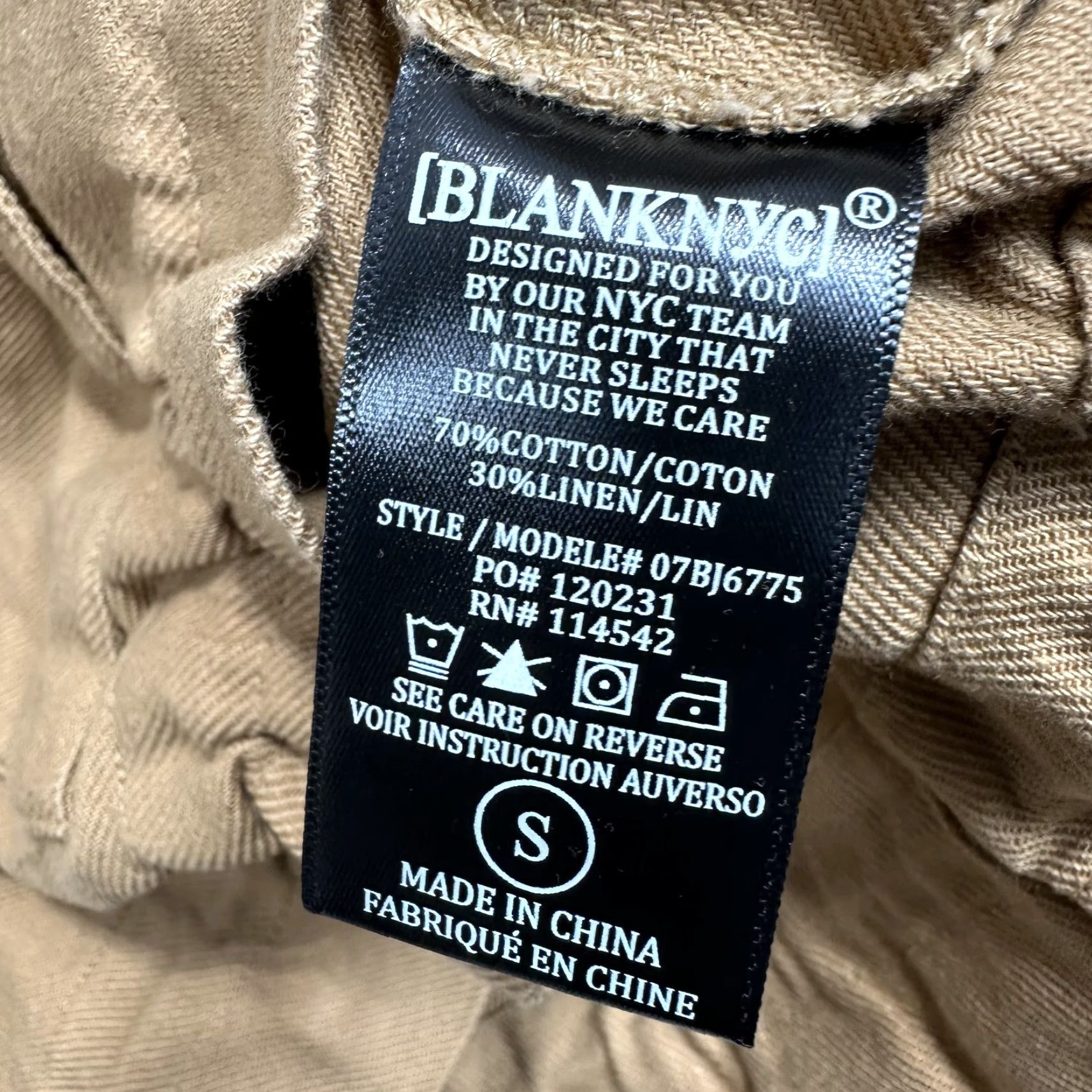 Vintage BLANKNYC Women's Jacket Brown Cotton Linen Short S NWT Roll Tab Sleeve Crop Drawstring Pockets Basic Jacket Casual Womens Size S / US 4 / IT 40 - 5 Thumbnail