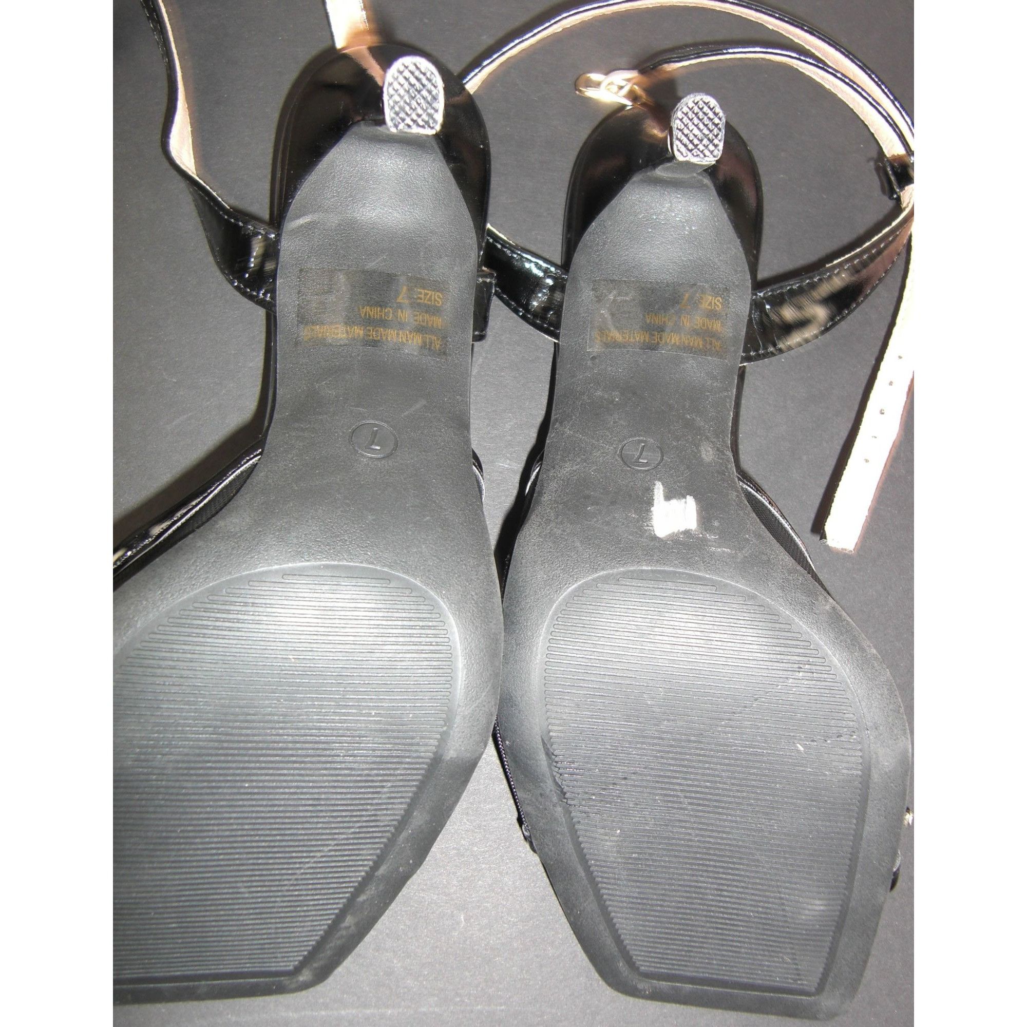 Other Wild Diva Women's Lounge Heels Ankle Strap Black Jeweled Dia Size US 7 / IT 37 - 6 Thumbnail