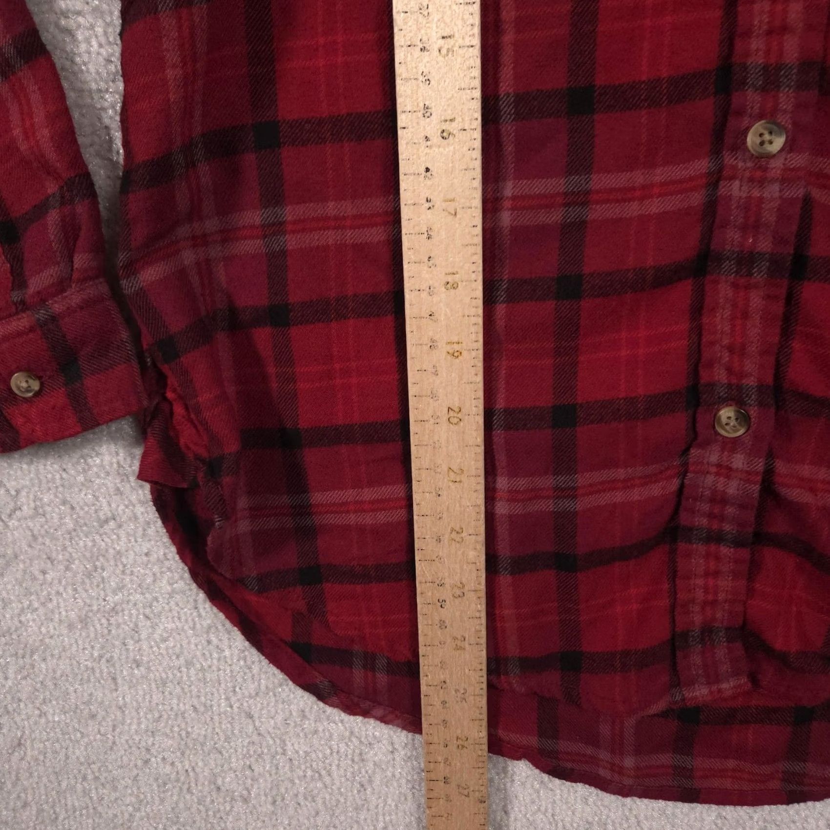 American Eagle Outfitters VINTAGE American Eagle Outfitters Shirt Womens Small Red Plaid Button Front Flannel Top Size S / US 4 / IT 40 - 6 Thumbnail
