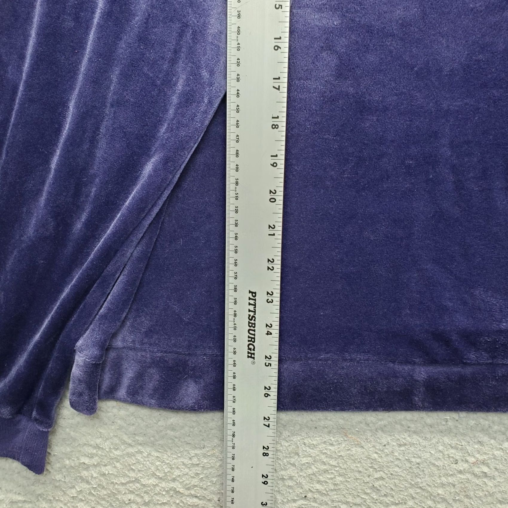 Nautica Nautica Womens XXL Velour Long Sleeve Henley Shirt Top Purple Oversized Casual Shirt Size XXL / US 16-18 / IT 52-54 - 3 Thumbnail