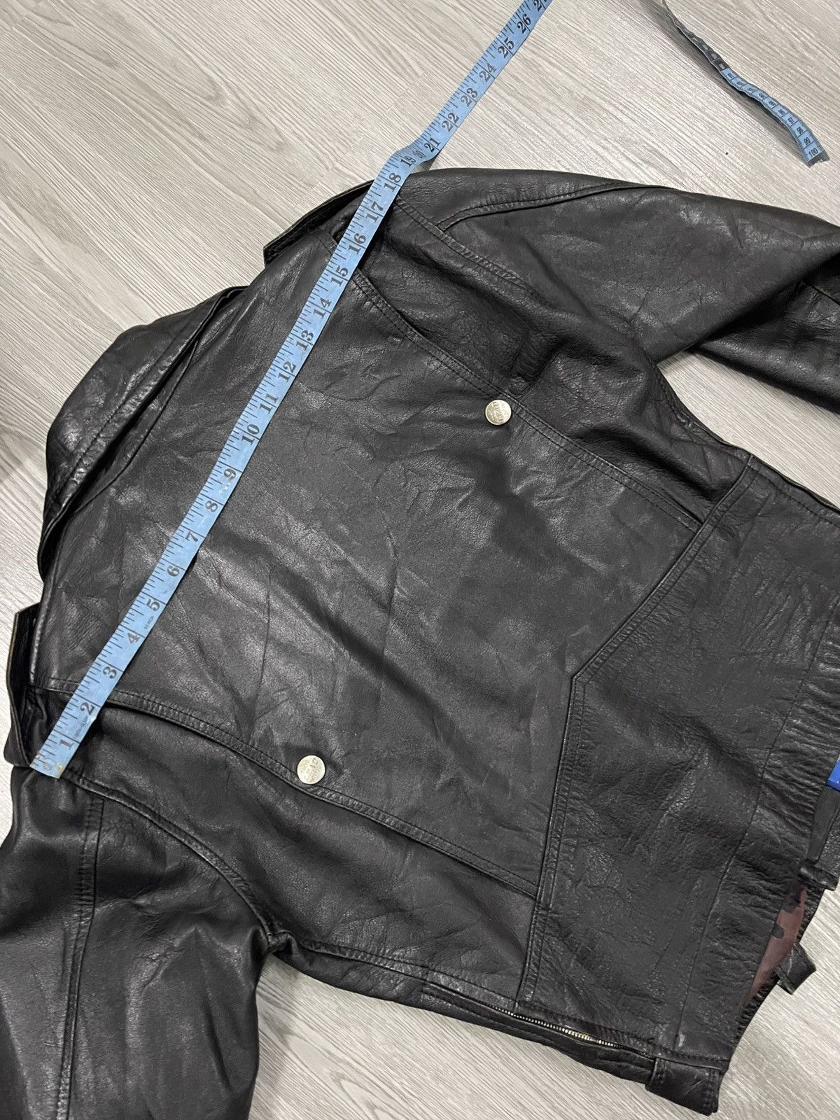 Japanese Brand × Vintage LEAD TOKYO JAPAN SPECIALWEAR DOUBLE COLLAR LEATHER JACKET Size M / US 6-8 / IT 42-44 - 17 Thumbnail