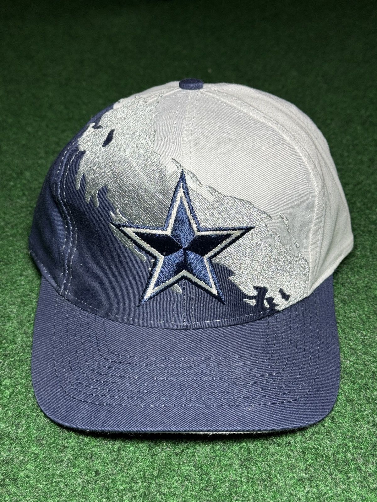 Logo Athletic Vintage Dallas Cowboys Logo 7 Splash White Snapback Hat Cap Size ONE SIZE - 5 Thumbnail