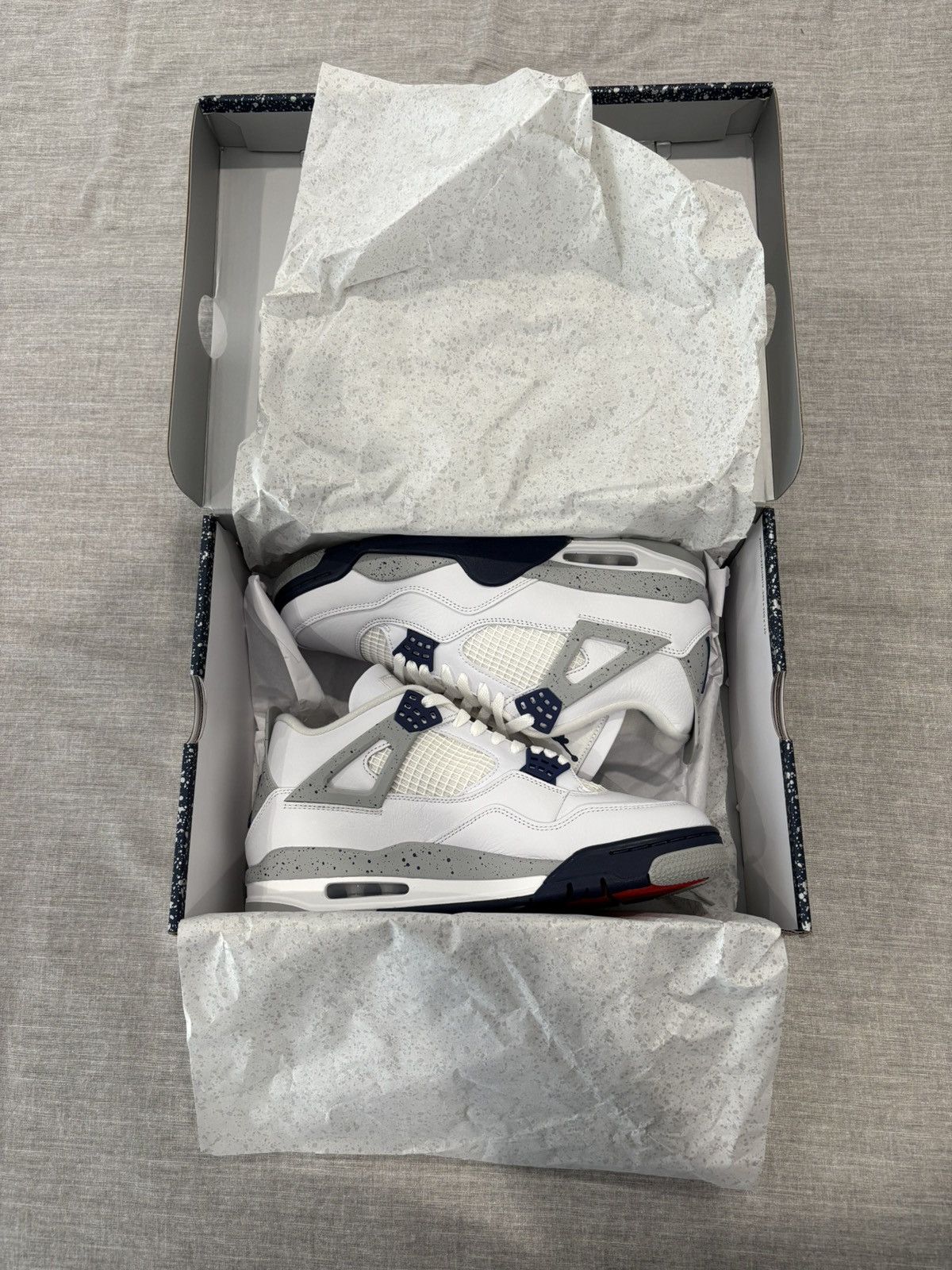 Jordan Brand × Nike Jordan 4 white midnight navy Size US 10 / EU 43 - 4 Thumbnail