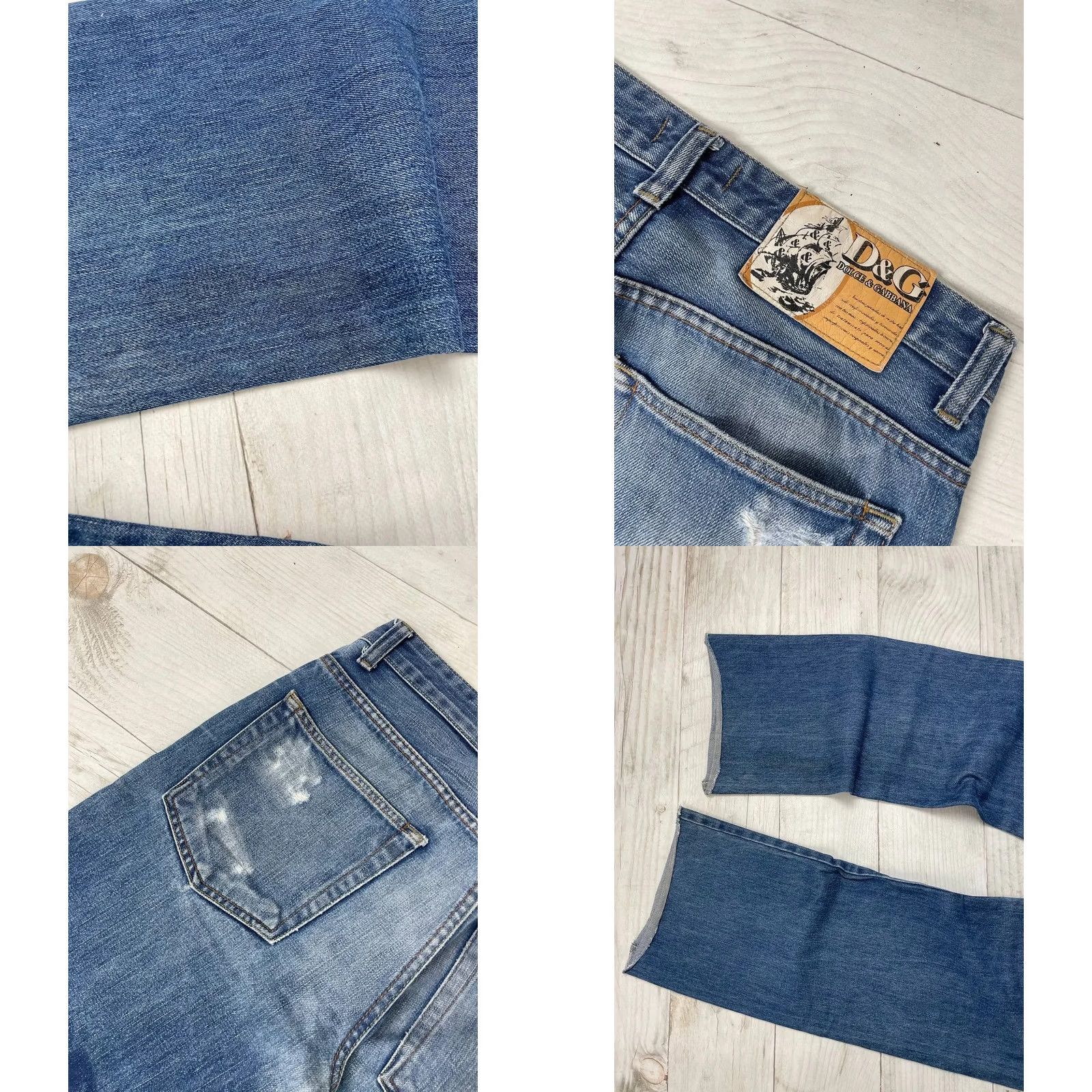 Dolce & Gabbana VINTAGE Dolce&Gabbana Jeans Denim Baggy Distressed Y2K Men Size 33 Blue Demin Jeans Distressed 33 31in 40cm 78cm Men Jeans Blue Dolce&Gabbana Size US 33 - 10 Thumbnail