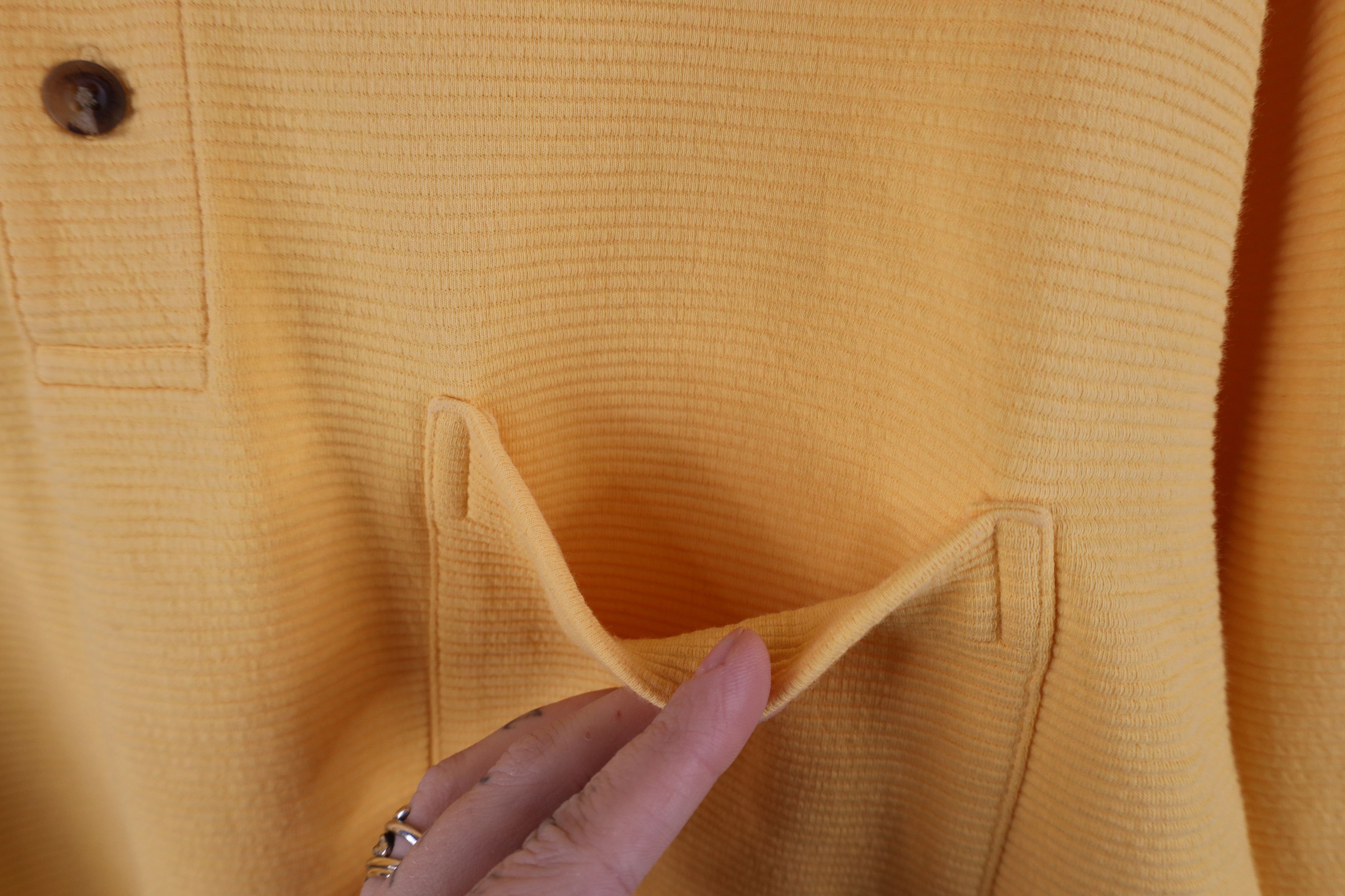 Vintage Vintage 90s Streetwear Long Sleeve Rugby Polo Shirt Yellow Size US M / EU 48-50 / 2 - 6 Thumbnail