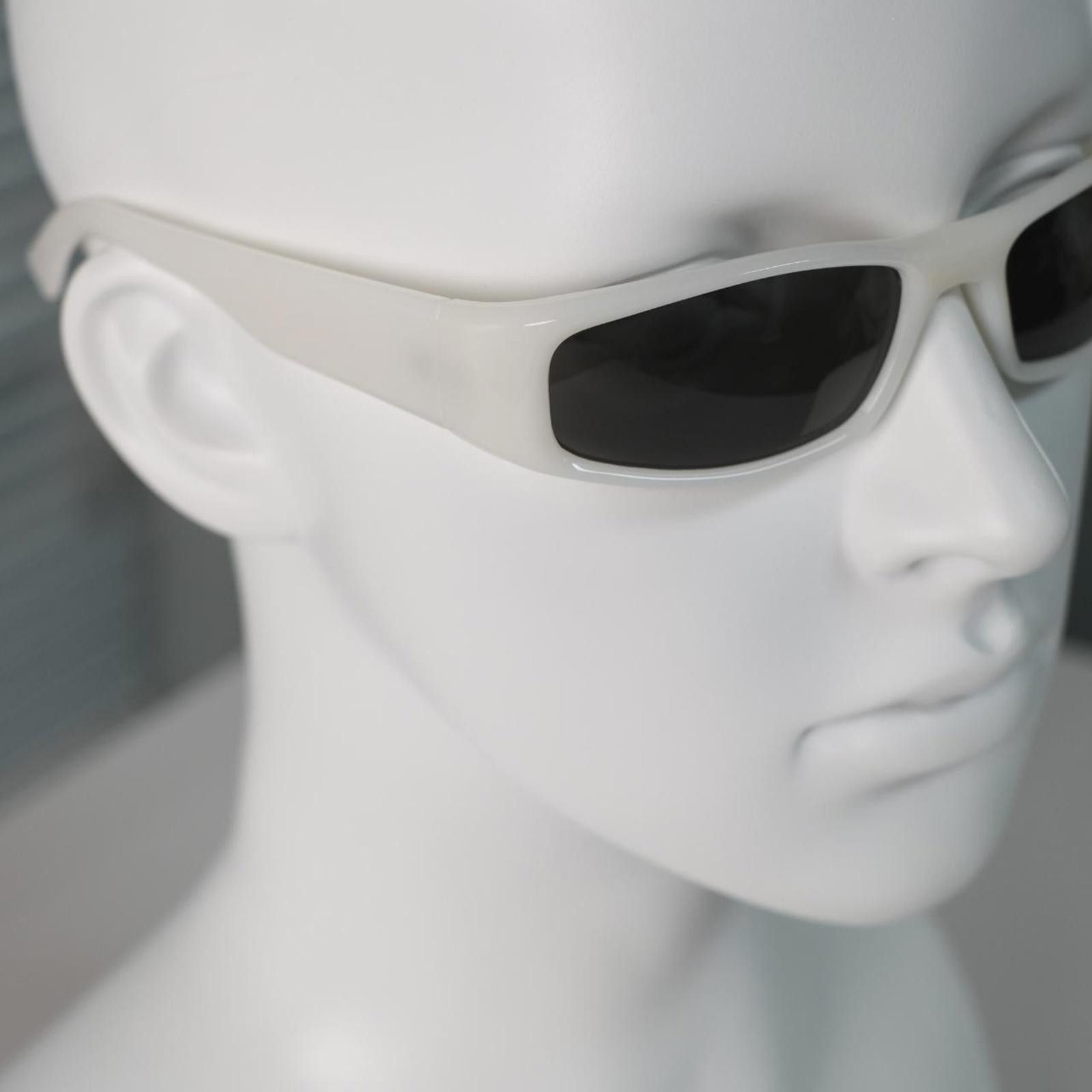 Japanese Brand Vtg Avant Garde Y2K White Jade Rectangle Sunglasses Unisex Size ONE SIZE - 7 Thumbnail