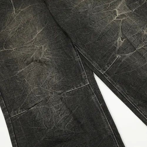 VIBE Men's distressed loose lightning crack tie-dye washed jeans Size US 32 / EU 48 - 6 Thumbnail