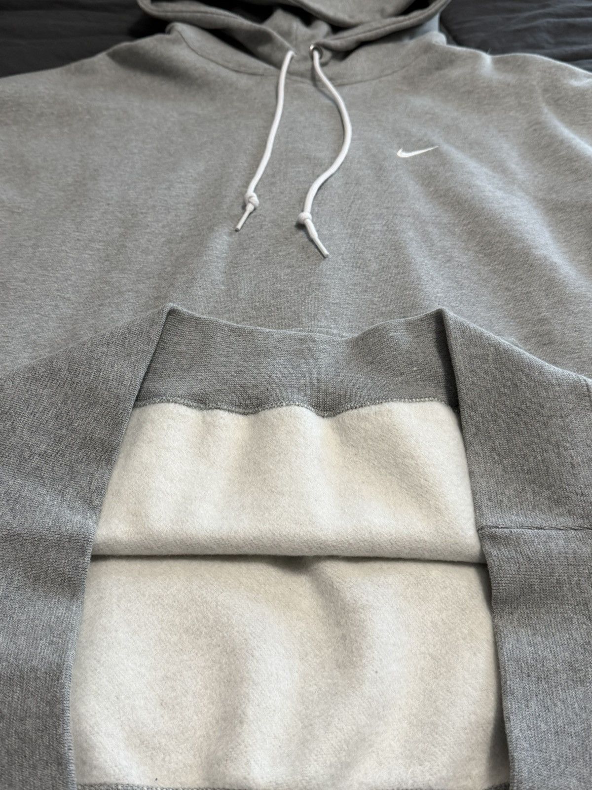 Nike Gray Nike Solo Swoosh Hoodie Size US L / EU 52-54 / 3 - 2 Thumbnail