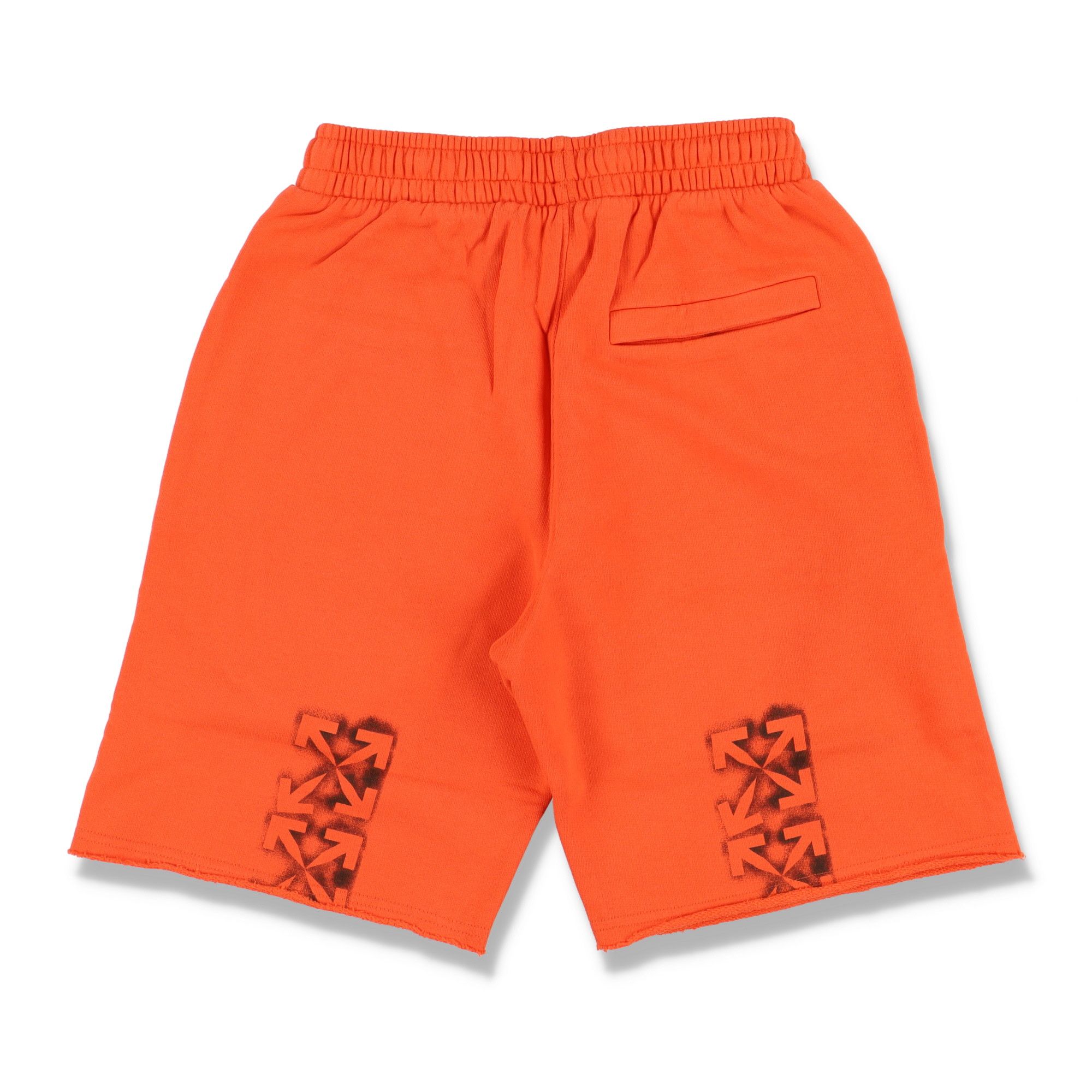 Off-White Orange Sprayed Stencil Arrows Logo Sweatshorts Size US 26 / EU 42 - 1 Thumbnail