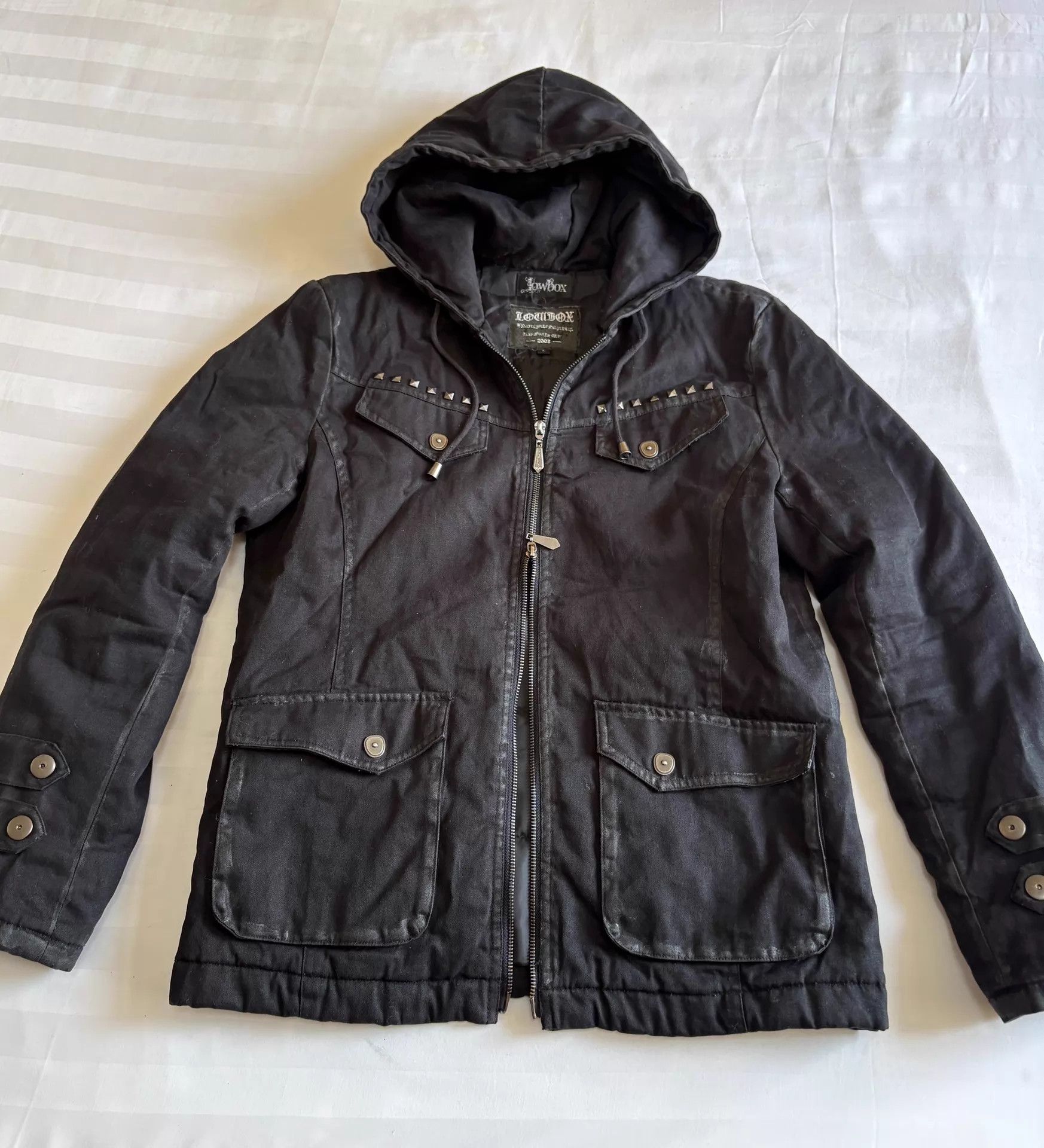 LOWBOX LOWBOX Vintage Workwear Cotton Jacket Distressed Wax S Size US S / EU 44-46 / 1 - 3 Thumbnail
