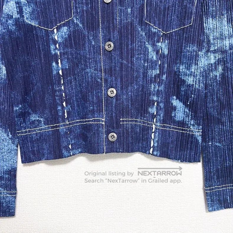 Issey Miyake Denim Print Jacket