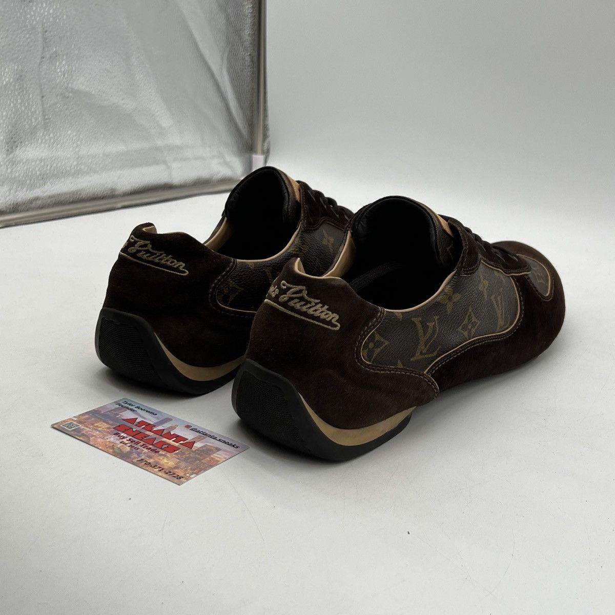 Louis Vuitton Louis Vuitton Suede Low Top Monogram sneakers Size US 13 / EU 46 - 5 Thumbnail