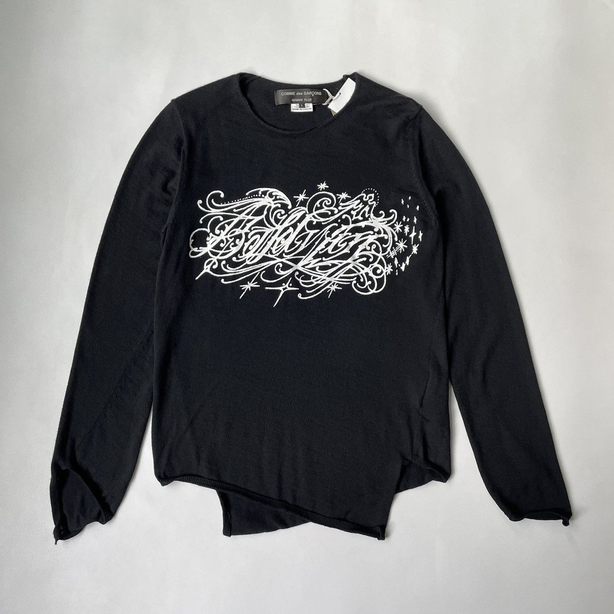 Comme des Garcons A/W 15 ‘Metal Logo’ Black Sweater Size US M / EU 48-50 / 2 - 1 Thumbnail