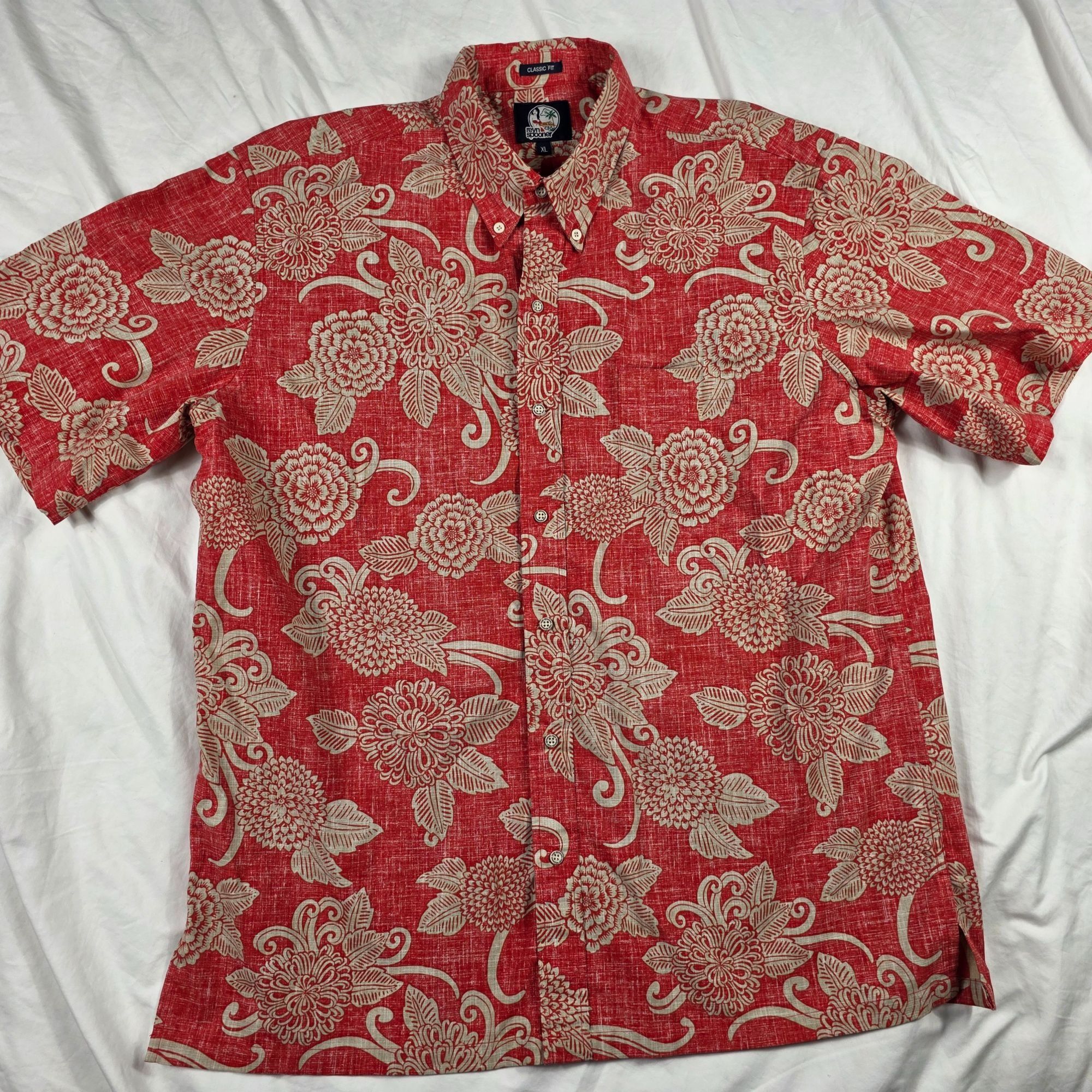 Reyn Spooner Reyn Spooner Kloth Mens Size XL Red Floral Button Front Shir Size US XL / EU 56 / 4 - 1 Thumbnail