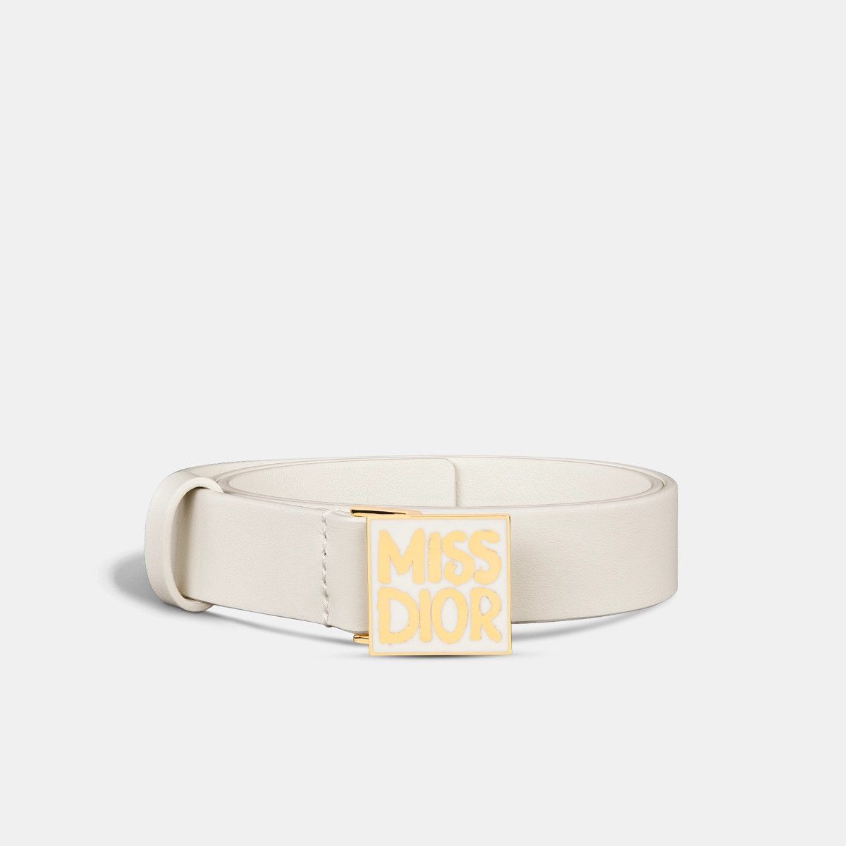 Dior o1bcso1str0126 Size:OS/Miss Dior Graffiti Belt in White Size ONE SIZE - 1 Thumbnail
