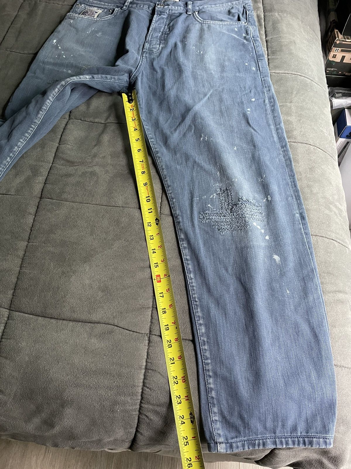 Dior Dior Raymond Pettibon Mona Lisa Distressed Denim Pants Size US 34 / EU 50 - 8 Thumbnail