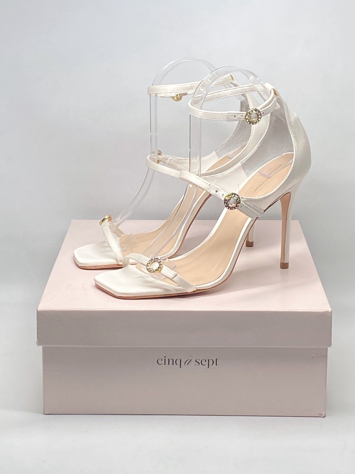 Cinq a Sept Cinq à Sept Celeste 100MM Satin High-Heel Sandals size 38 Size US 8 / IT 38 - 14 Thumbnail
