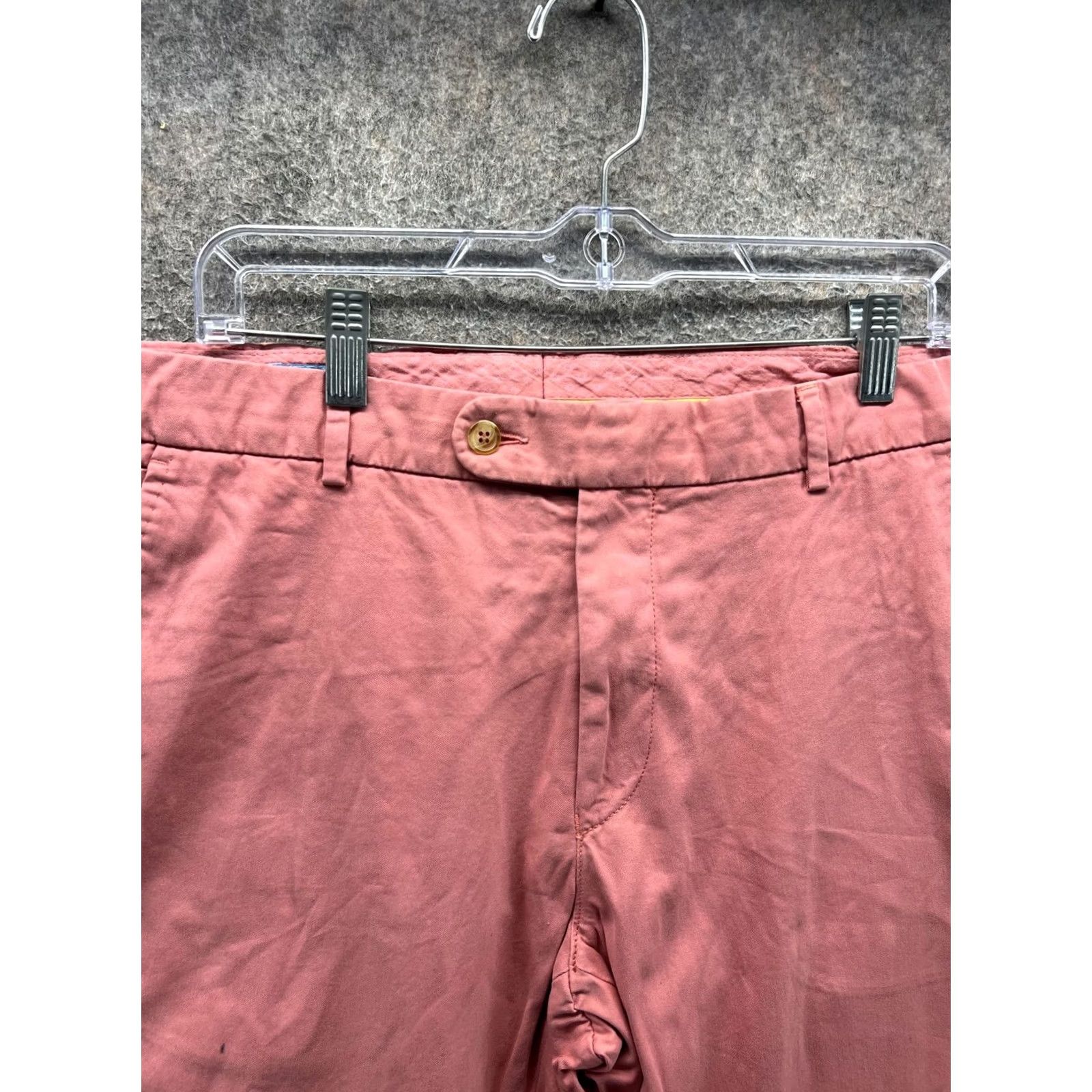 J.McLaughlin J. McLaughlin Pants Mens 34x30 Pink Chino Cotton Regular Fit Straight Leg Casual Size US 34 / EU 50 - 6 Thumbnail