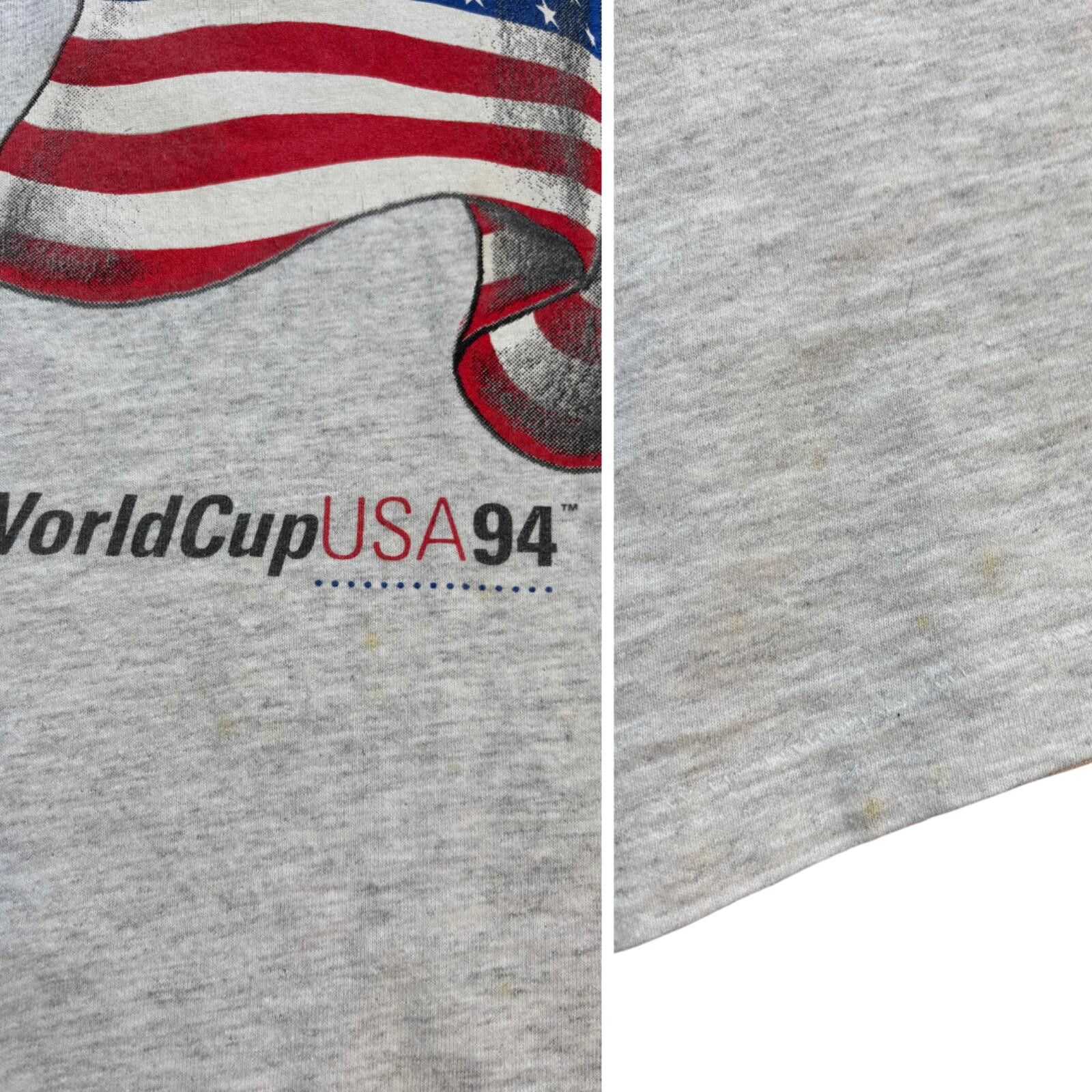 Nutmeg USA Adidas World Cup 1994 Vintage T-Shirt Nutmeg (L) Size US L / EU 52-54 / 3 - 4 Thumbnail