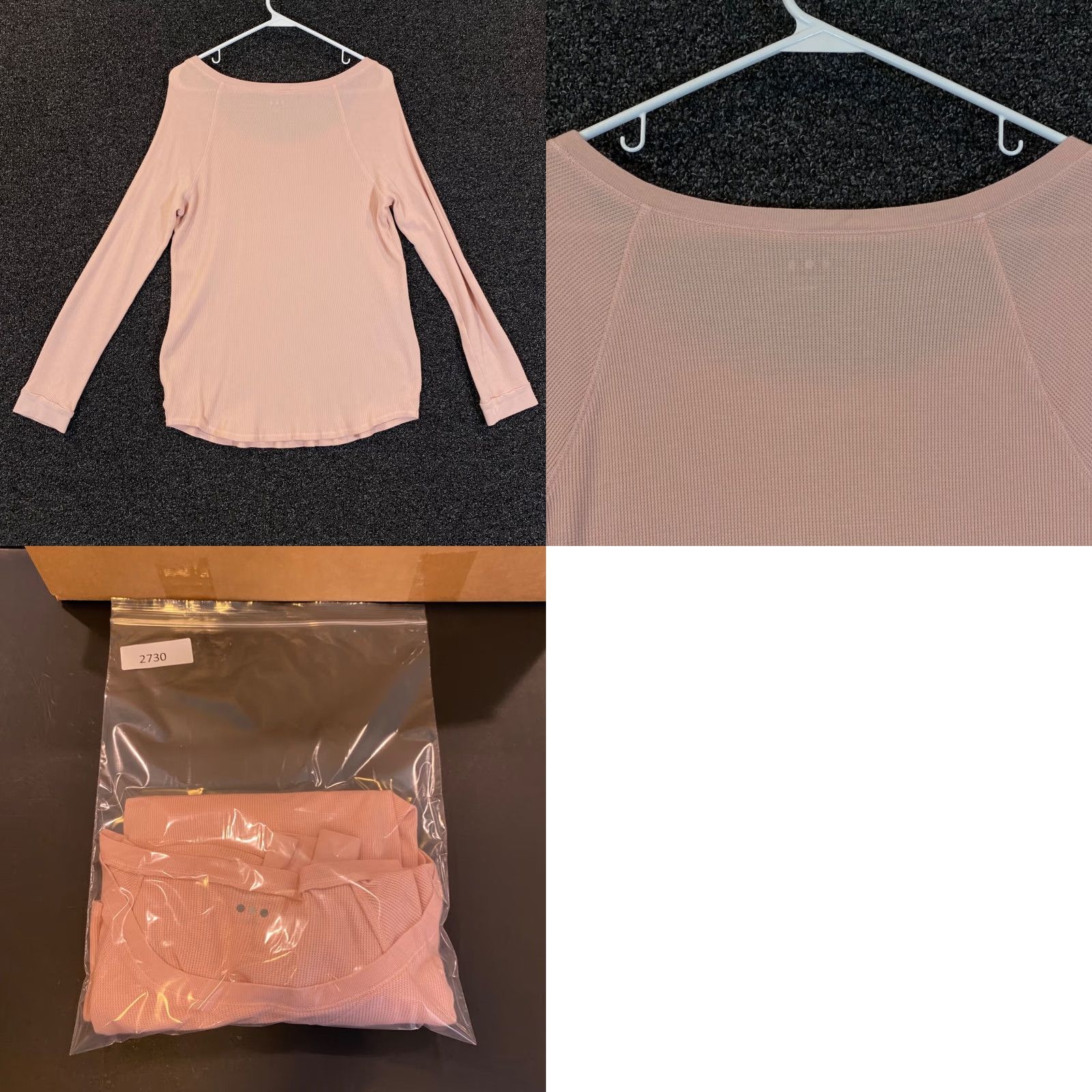 Vintage TITLE NINE Top Womens Medium Light Pink Scoop Neck Long Sleeve Pullover Stretch T-Shirt Size M / US 6-8 / IT 42-44 - 8 Thumbnail