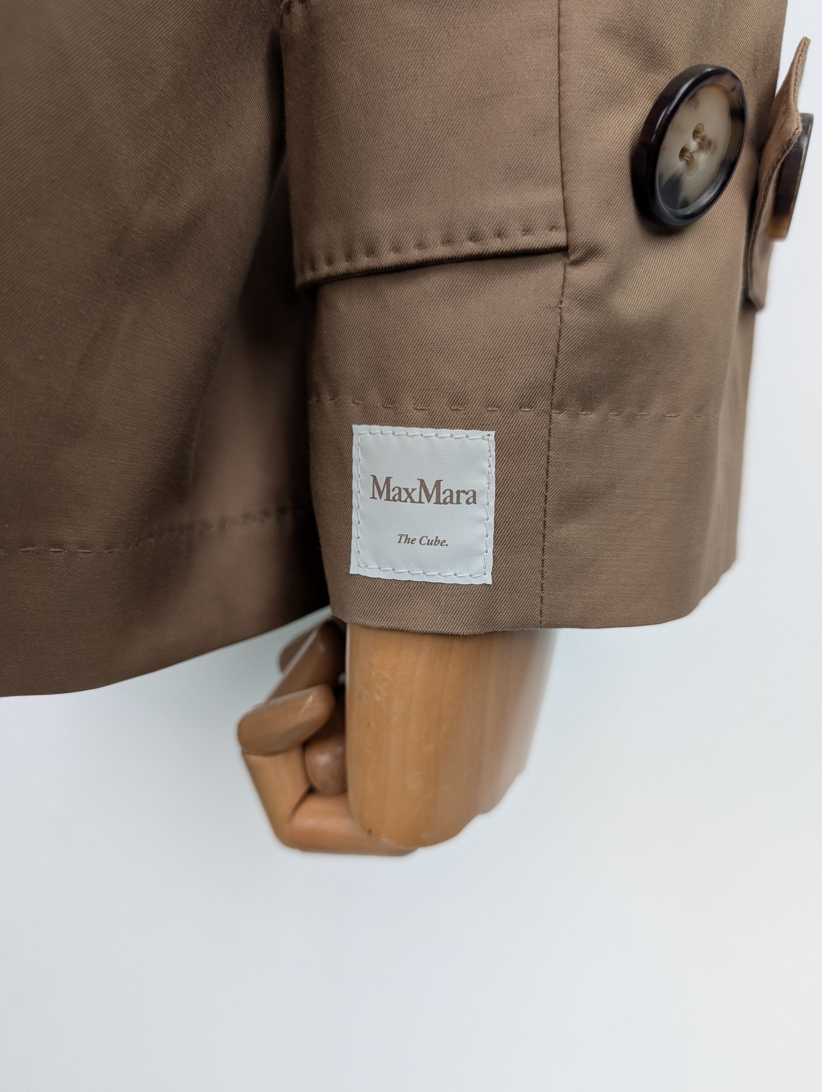 Max Mara Max Mara Beige Double Breasted Trench Jacket Size XS / US 0-2 / IT 36-38 - 6 Thumbnail