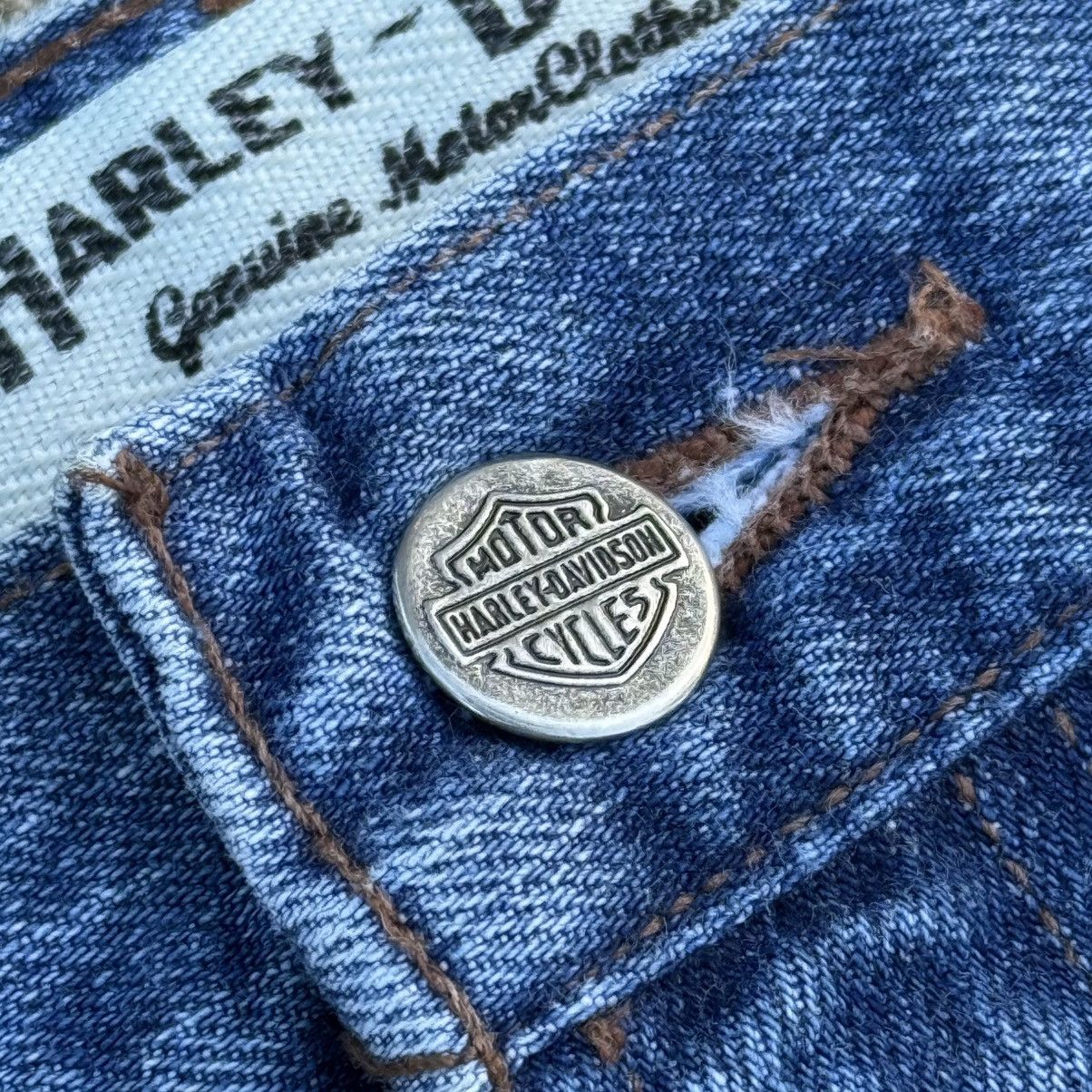 Harley Davidson × Vintage Vintage 00’s Harley-Davidson Men’s Jeans 34x30 Straight Fit Size US 34 / EU 50 - 4 Thumbnail