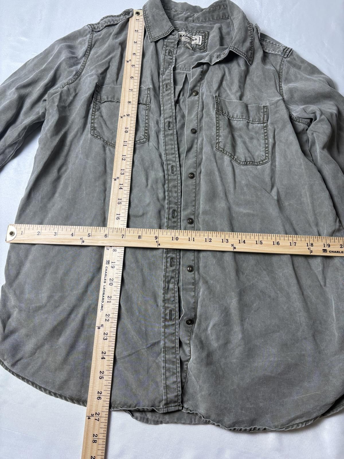 Express Express olive green button up Size S / US 4 / IT 40 - 4 Thumbnail