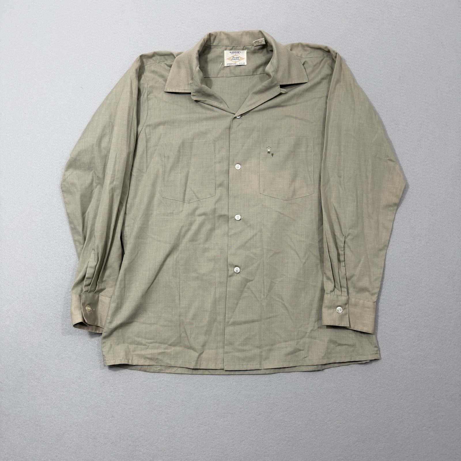 Vintage Vintage Arrow Decton Perma Iron Loop Collar Shirt Medium 50s Size US M / EU 48-50 / 2 - 1 Thumbnail