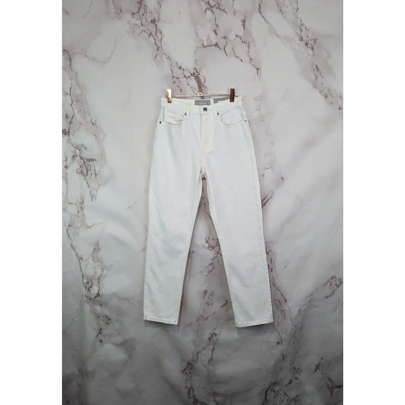 Everlane Everlane Jean Women 25 Cheeky Straight White Crop Denim Size 25" / US 0 / IT 36 - 4 Thumbnail