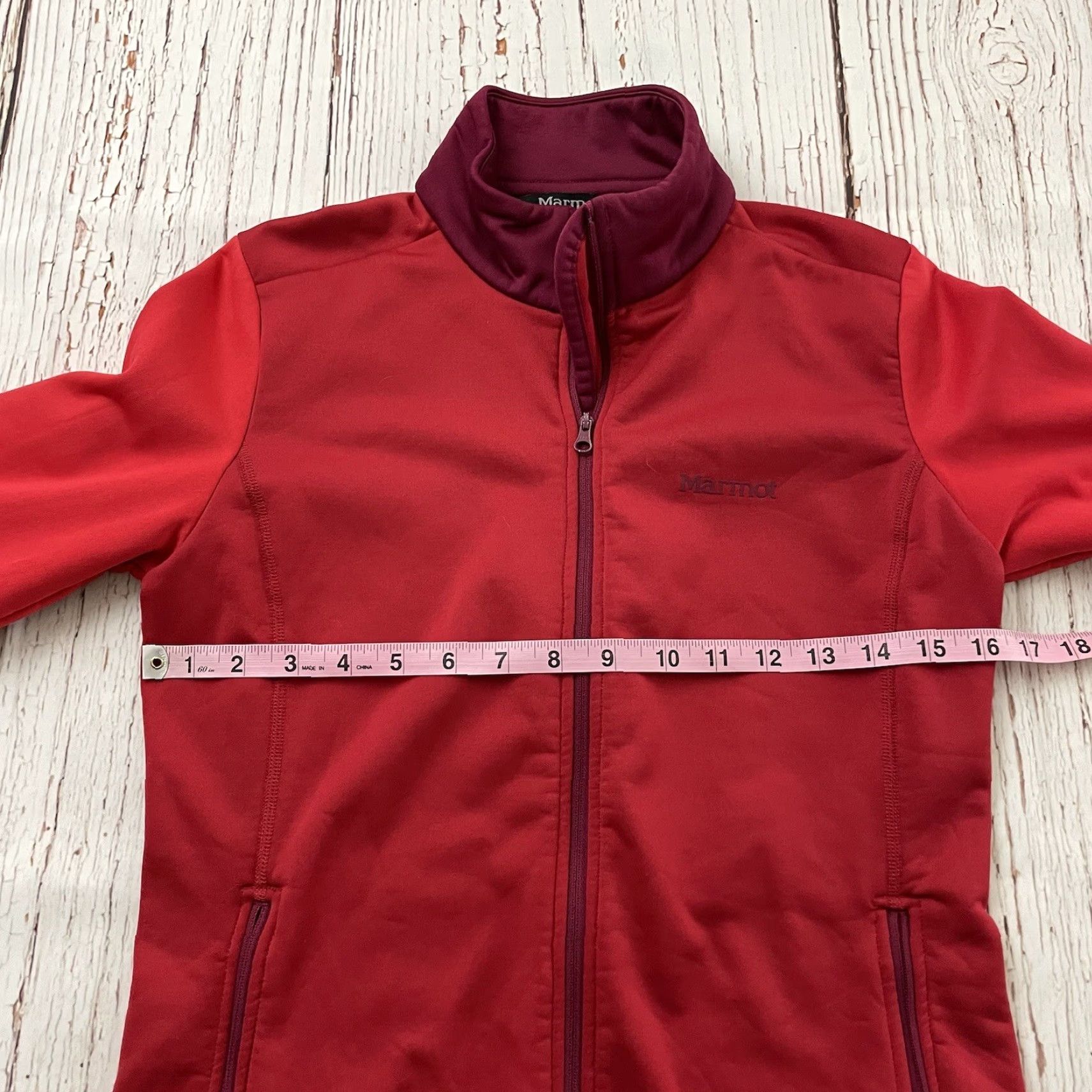 Marmot Marmot Jacket Womens Small Red Full Zip Fleece Lined Windbreaker Shirt Size S / US 4 / IT 40 - 5 Thumbnail