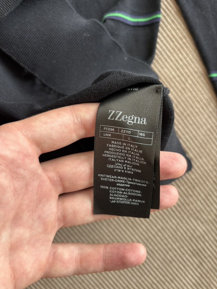 Z Zegna Striped Dark Blue Z Zegna Knit Sweater Size US L / EU 52-54 / 3 - 5 Thumbnail