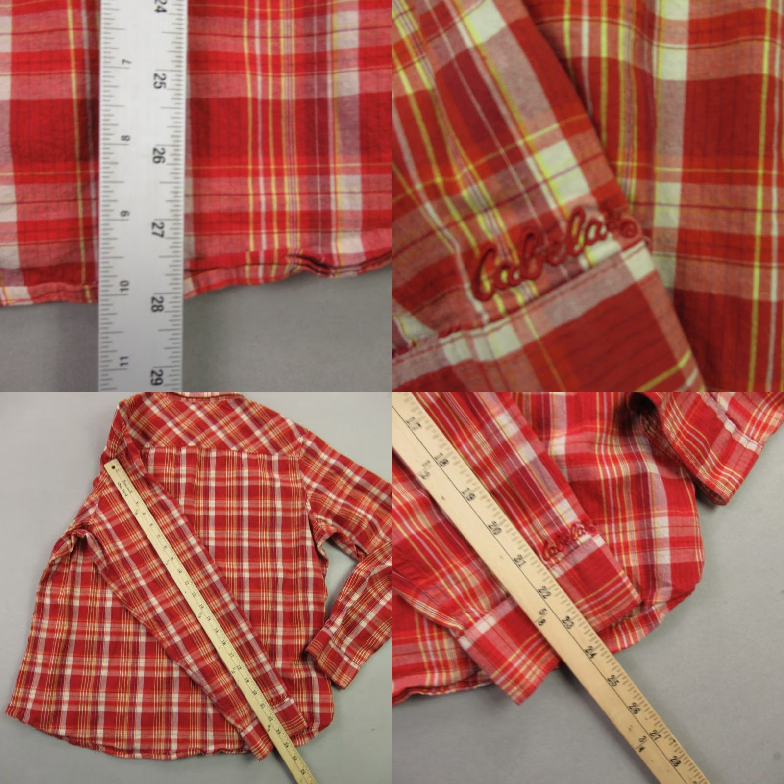 Vintage Cabelas Shirt Womens 2XL Long Sleeve Button Up Outdoor Lightweight Plaid Shirt レディース Long Sleeve Button-Up Outdoor Lightweight Plaid 2XL Size XXL / US 16-18 / IT 52-54 - 8 Thumbnail