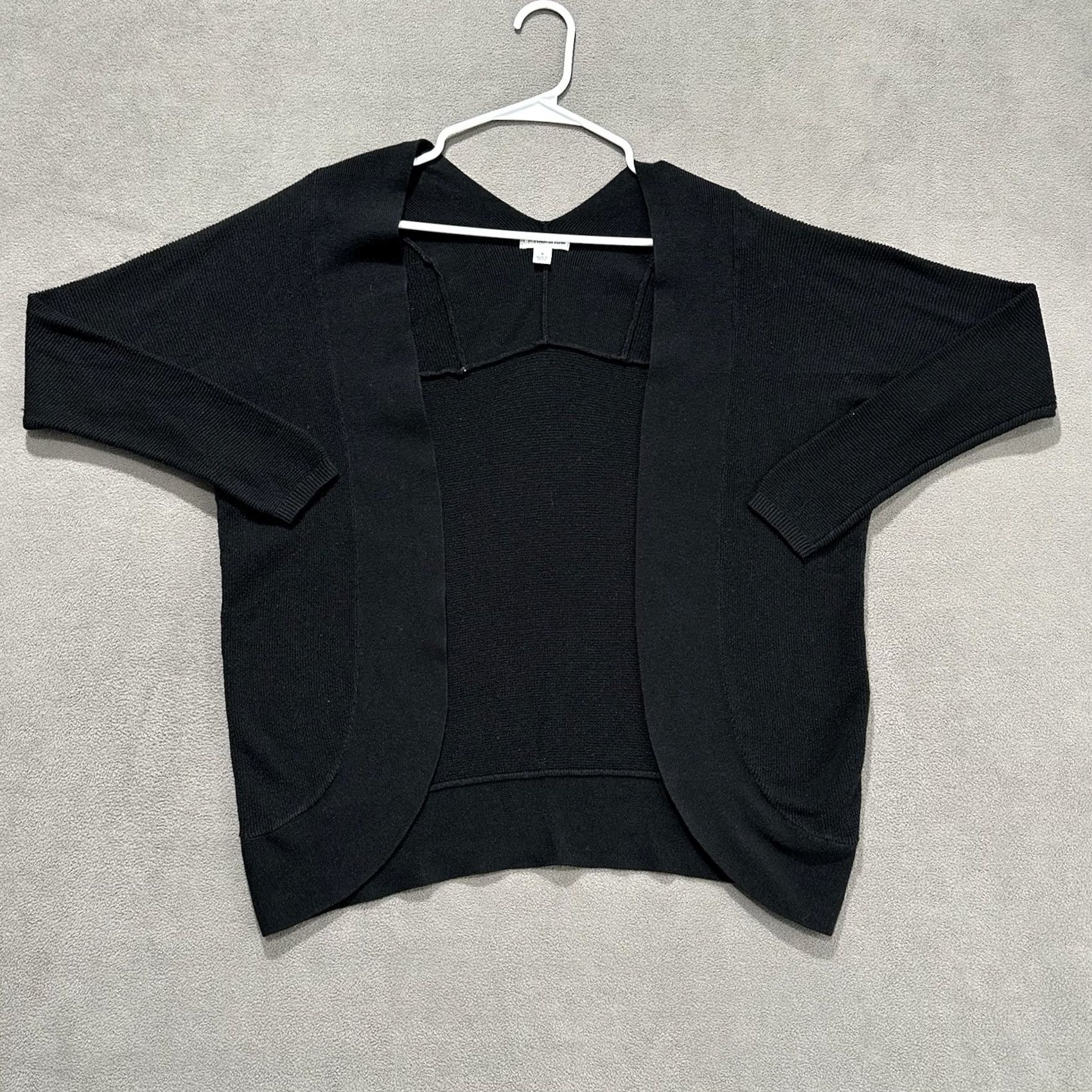 Croft & Barrow CROFT & BARROW Sweater Cardigan Womens Small Black Open Front Knit EUC Size S / US 4 / IT 40 - 2 Thumbnail