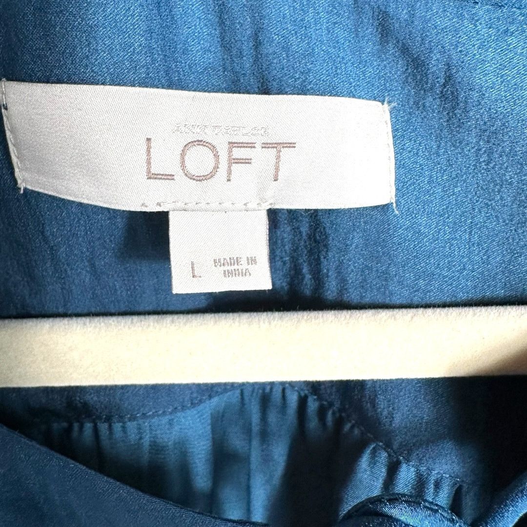 Loft Loft Blue Lightweight Loose Fit Long Sleeve Top Large Size L / US 10 / IT 46 - 4 Thumbnail