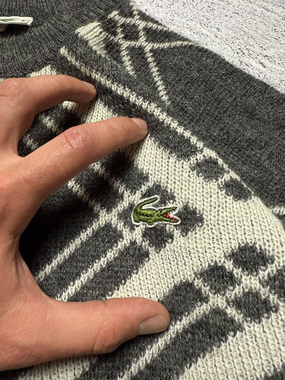 Lacoste Vintage 90s Lacoste Sweater France Rare Wool Knit Y2k Style Size US XL / EU 56 / 4 - 4 Thumbnail