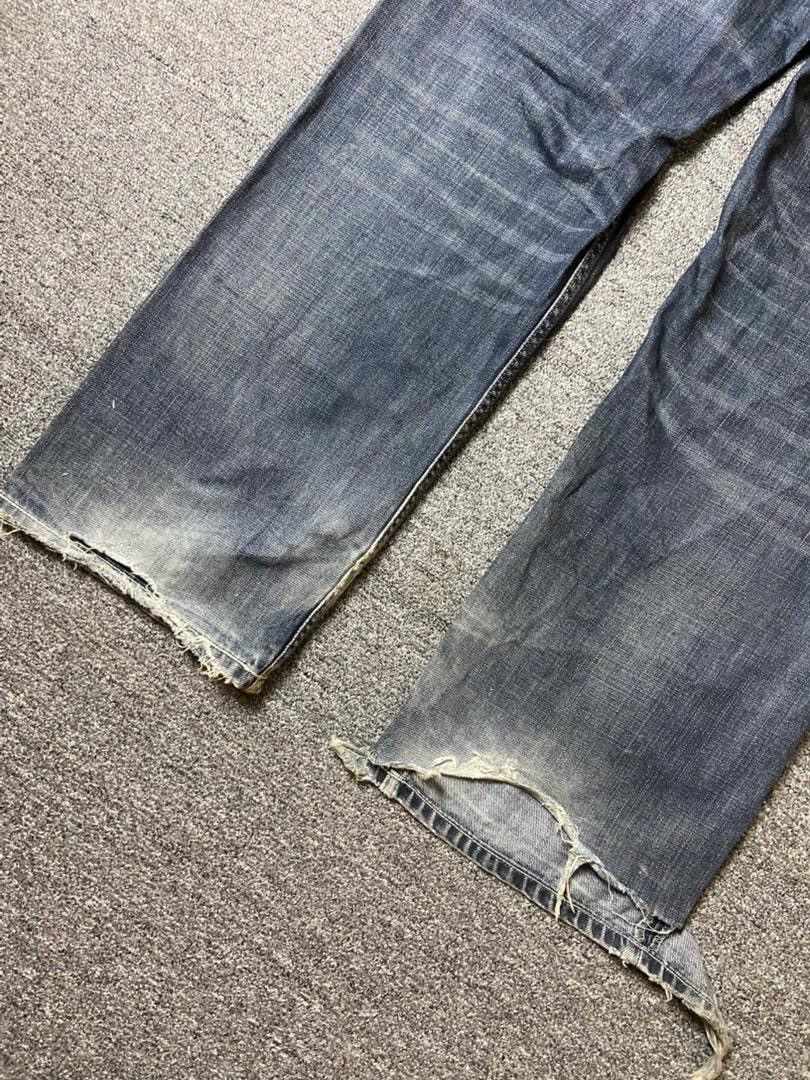 Evisu 🔥Vintage EVISU & PUMA Distressed Denim Jeans 🔥 (135) Size US 34 / EU 50 - 4 Thumbnail