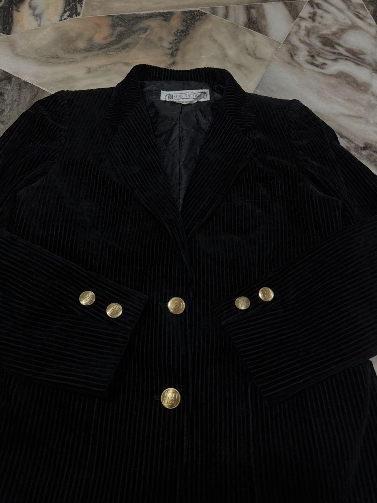 Piattelli Miss Piattelli Corduroy Velvet Blazer Jacket Size S / US 4 / IT 40 - 10 Thumbnail