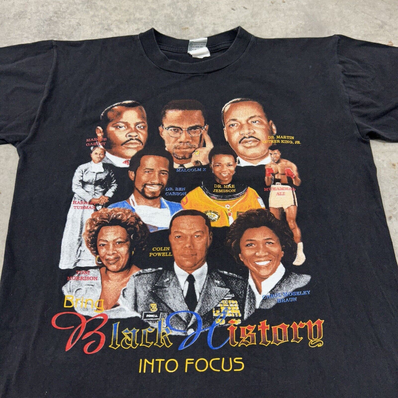 Rap Tees × Vintage Vintage 90s Black History Let Freedom Ring Rap Tee Black BHM Size US L / EU 52-54 / 3 - 4 Thumbnail