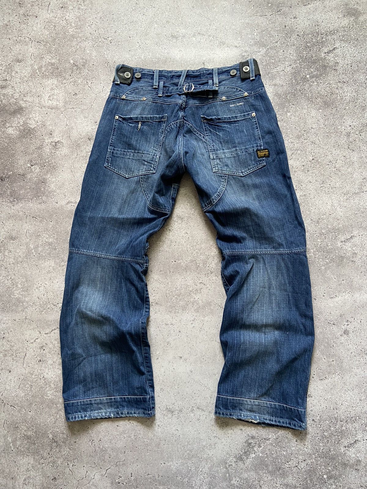 G-Star Vintage G-Star Raw Cargo Jeans Back cinch double knees Size US 34 / EU 50 - 3 Thumbnail