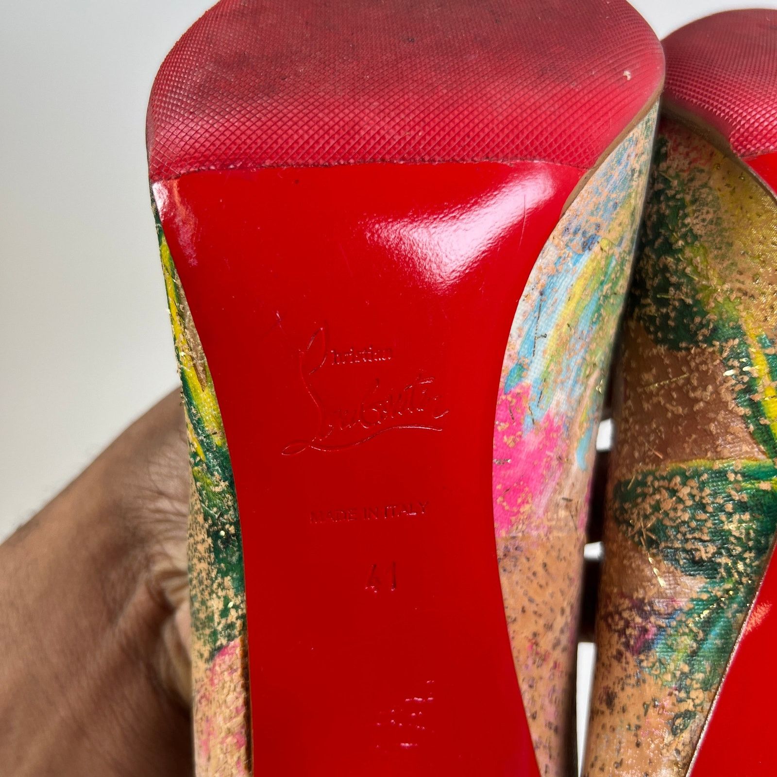 Christian Louboutin Christian Louboutin Blooming Cork Pigalle Follies 100 Heels Size US 8 / IT 38 - 7 Thumbnail