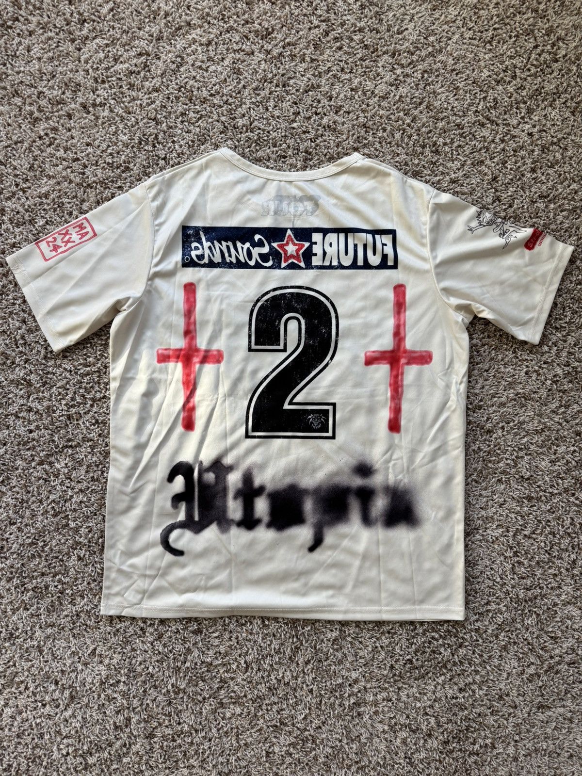 Travis Scott England Soccer Jersey White Black