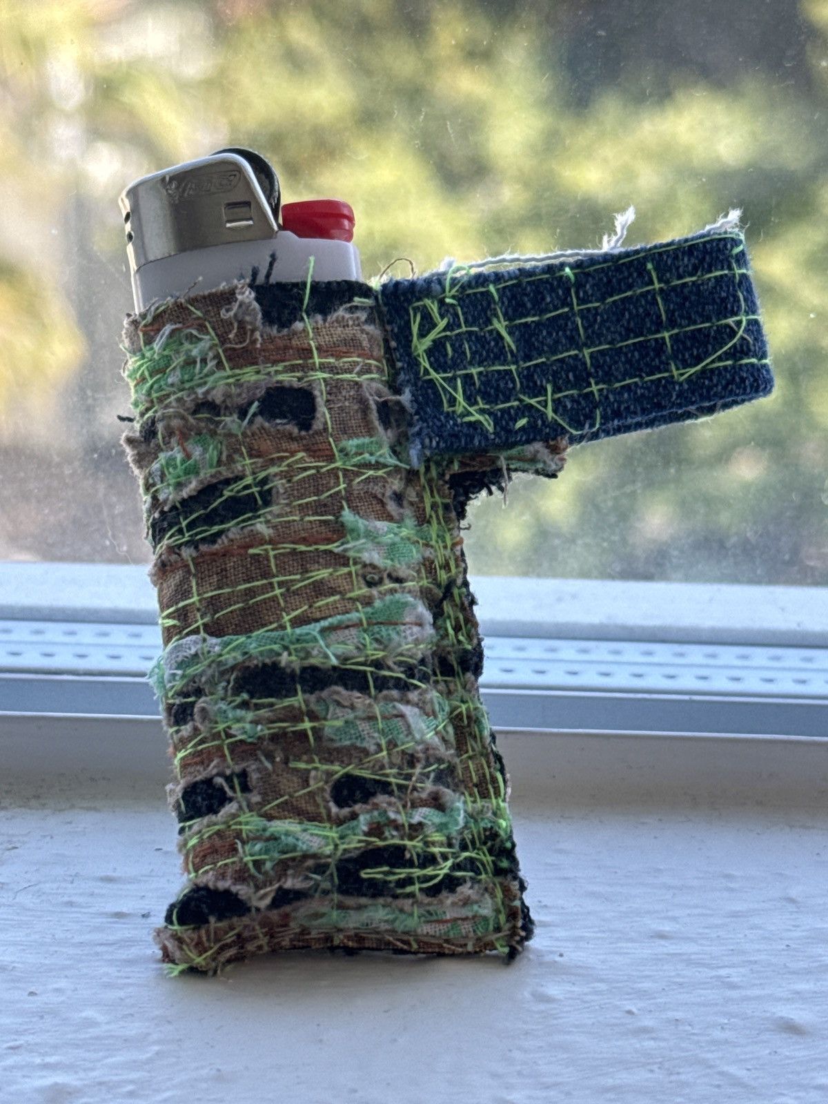 Other Green “Creeper” Boro Lighter Case Keychain Size ONE SIZE - 1 Thumbnail