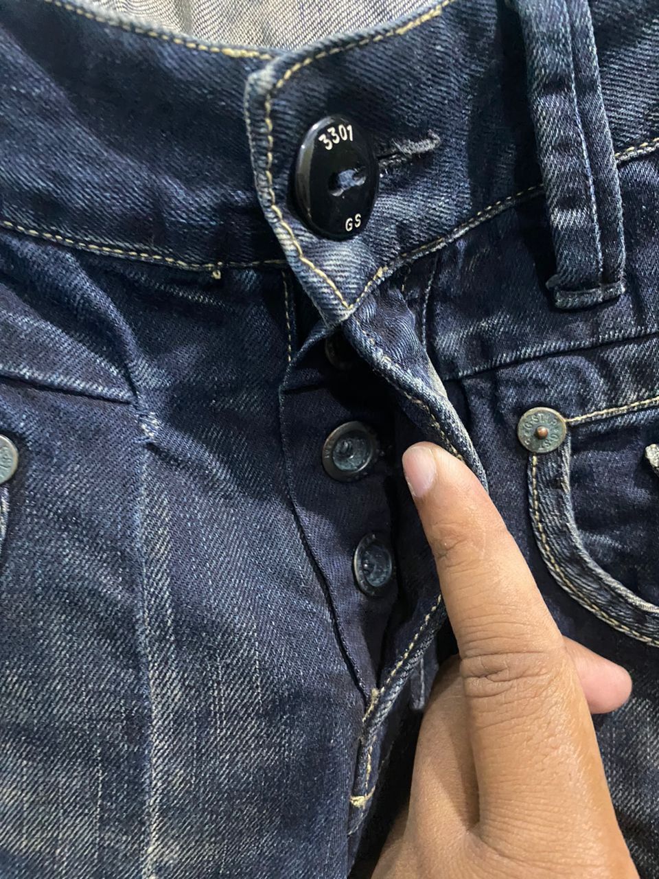G-Star × Vintage Vintage G-Star Raw Straight Cut Denim Size US 32 / EU 48 - 7 Thumbnail