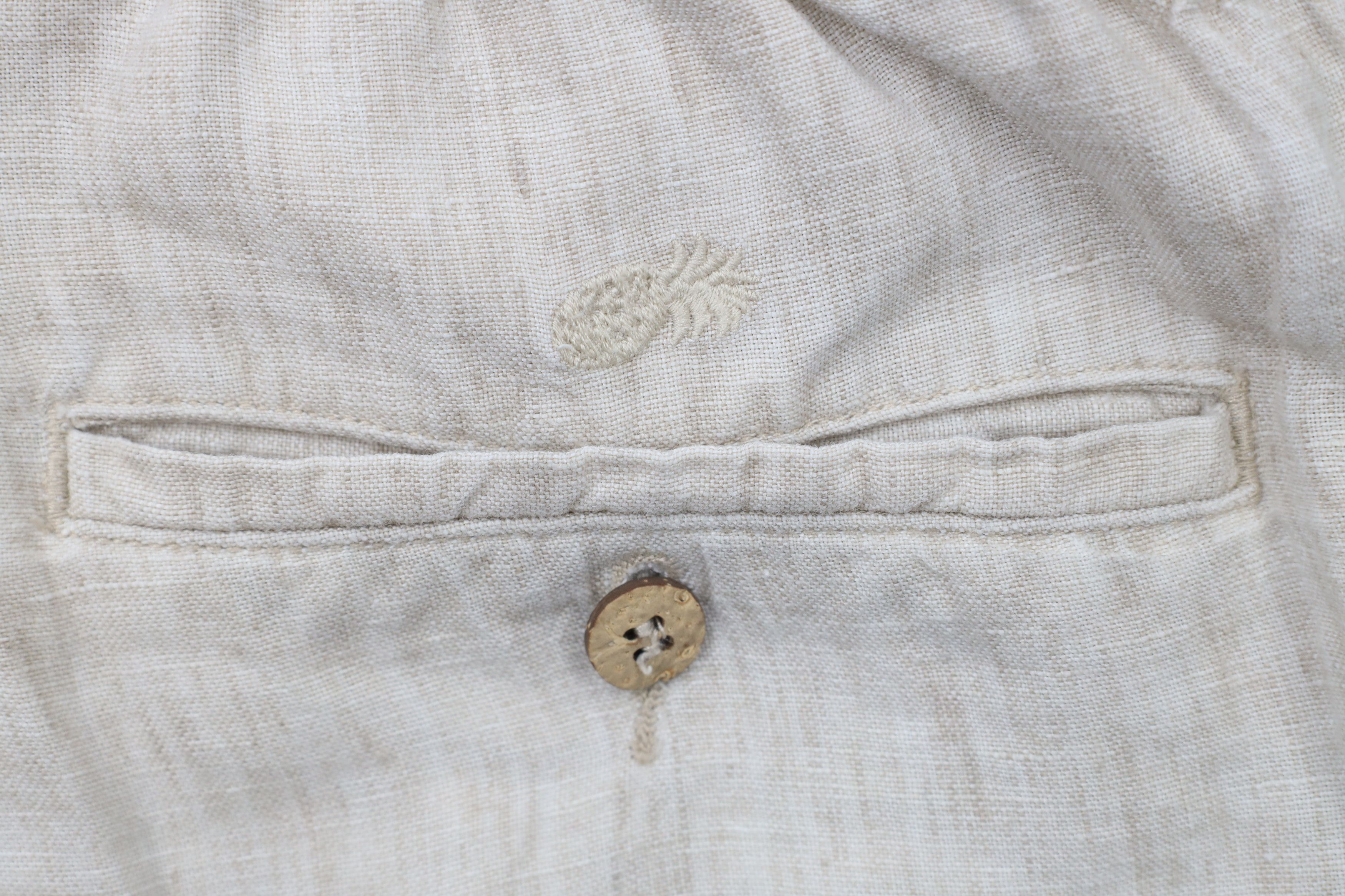 Vintage Vintage 90s Streetwear Linen Harem Beach Cargo Shorts Beige Size US 36 / EU 52 - 13 Thumbnail