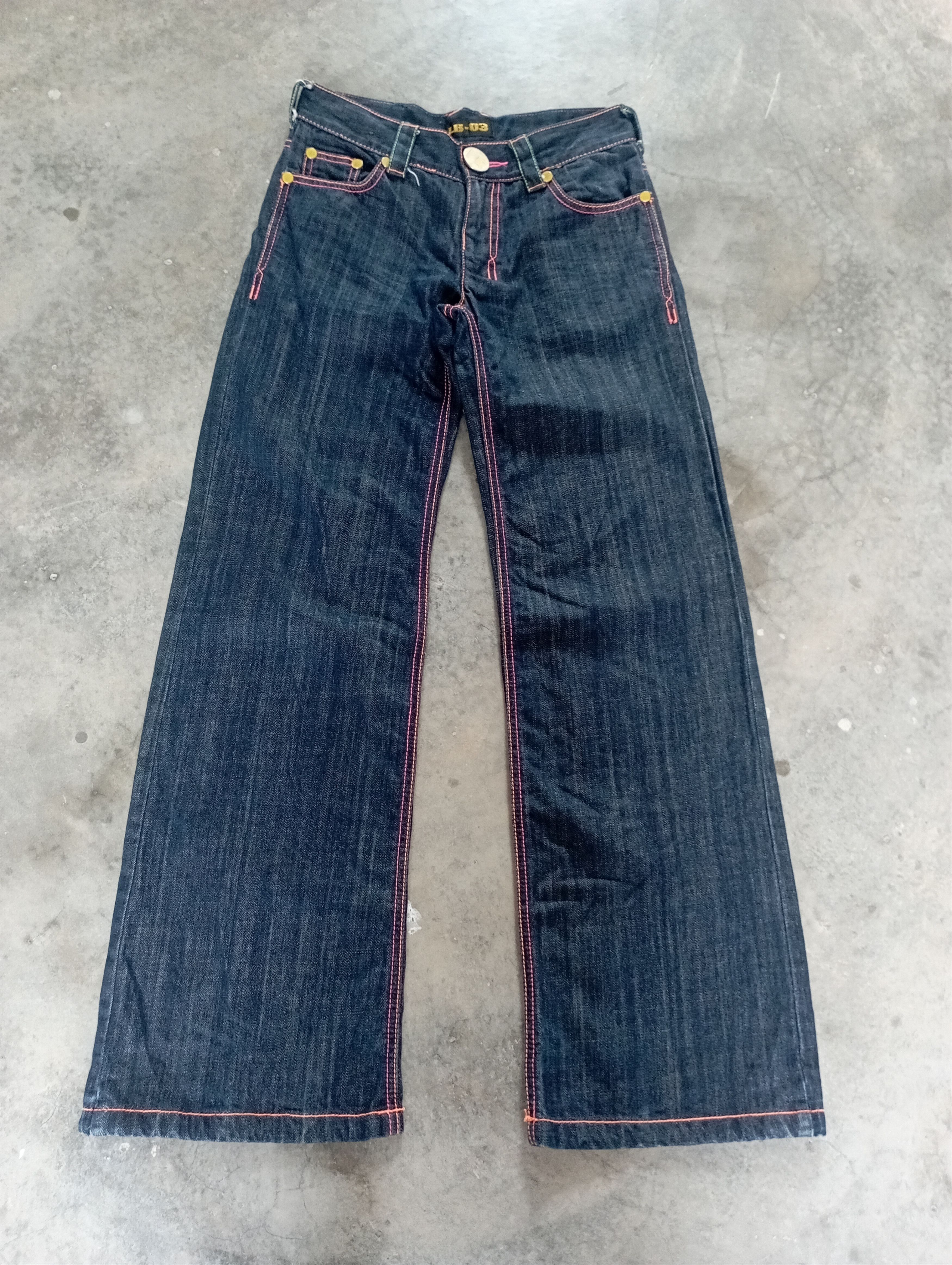 Tornado Mart Flare Jeans Japan Embroidered MultiColour Pockets Size US 27 - 2 Thumbnail