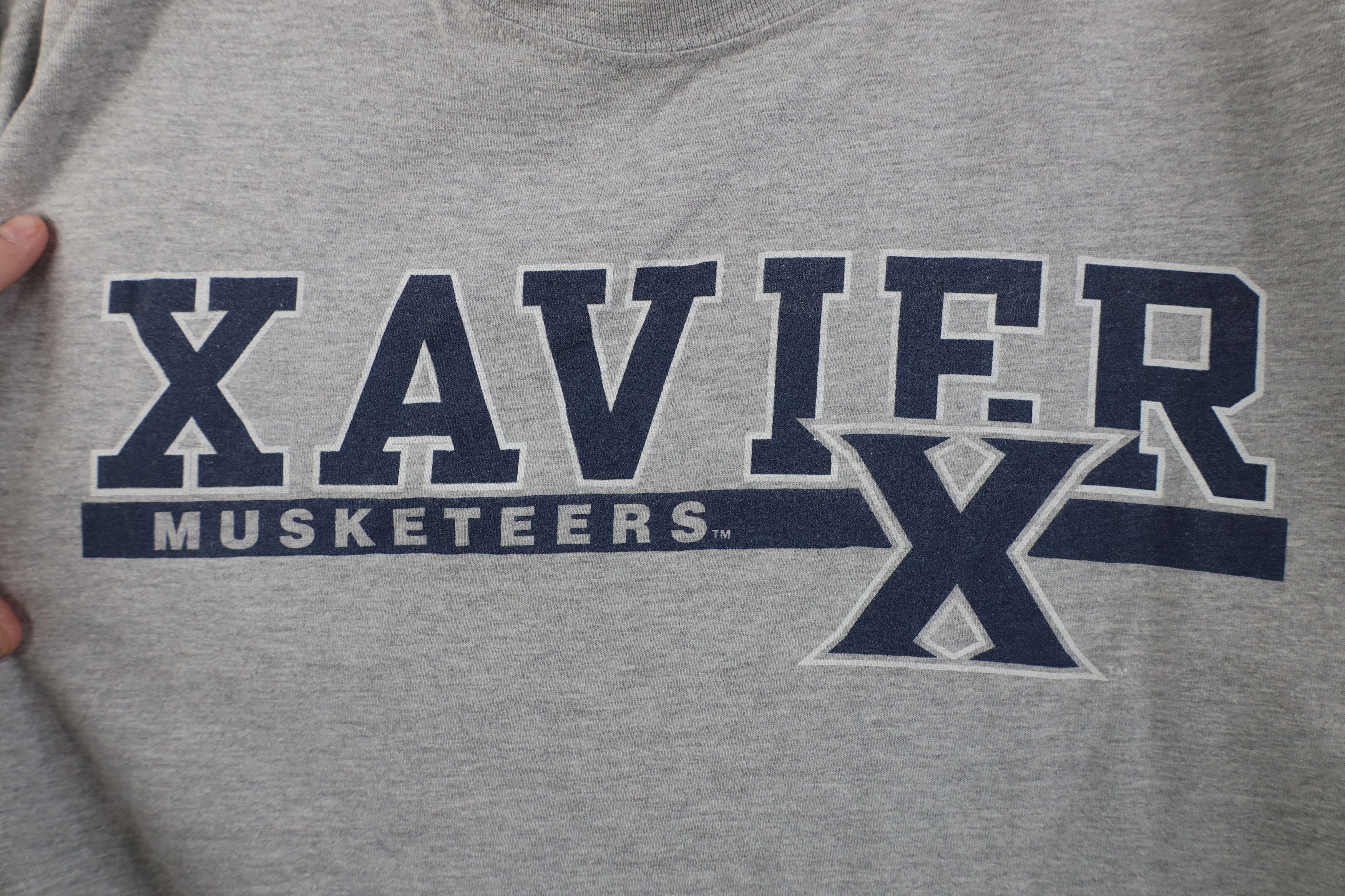 Vintage Vintage 90s Xavier University Long Sleeve T-Shirt Gray Size US XXL / EU 58 / 5 - 4 Thumbnail