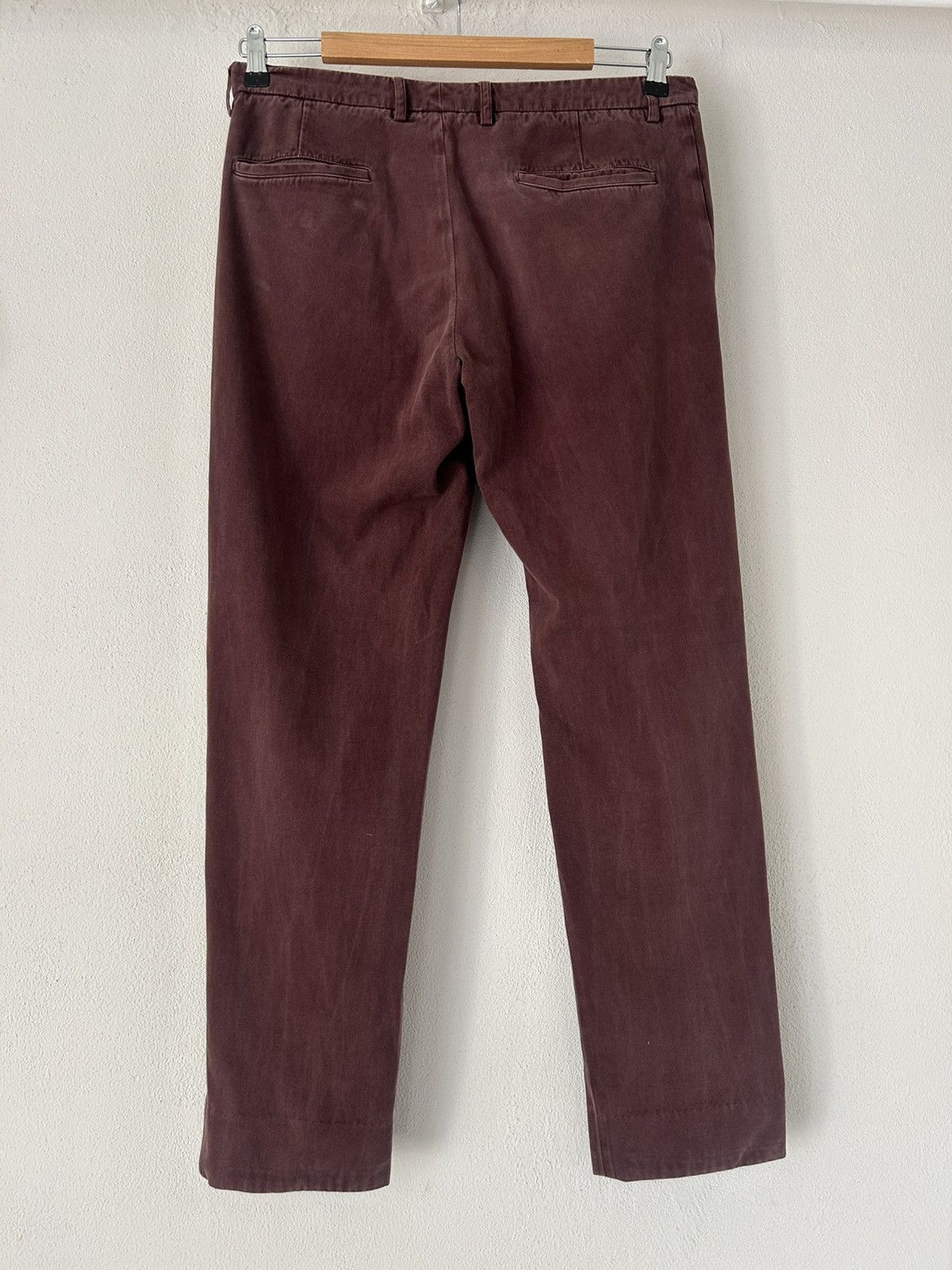 Maison Margiela Burgundy Cotton-Cashmere Trousers Size US 32 / EU 48 - 5 Thumbnail