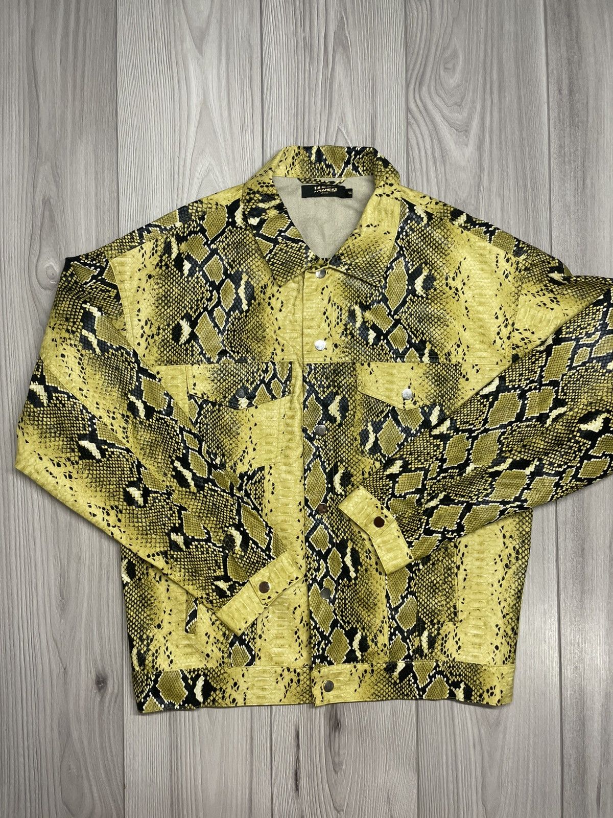 Jaded London vegan leather snake light jacket