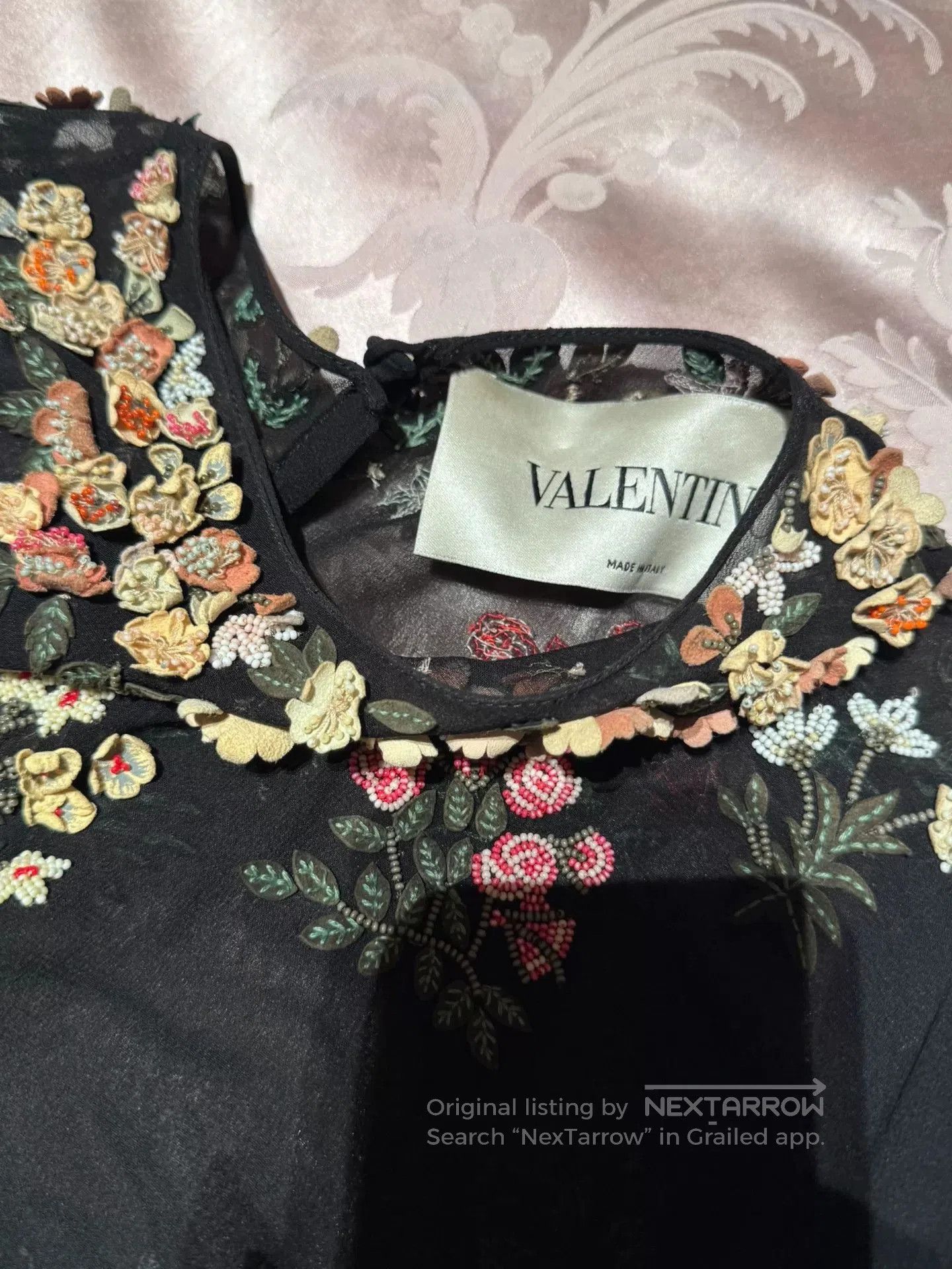 Valentino Valentino Runway Floral Embroidered Dress. Size US 38 / EU 54 - 3 Thumbnail